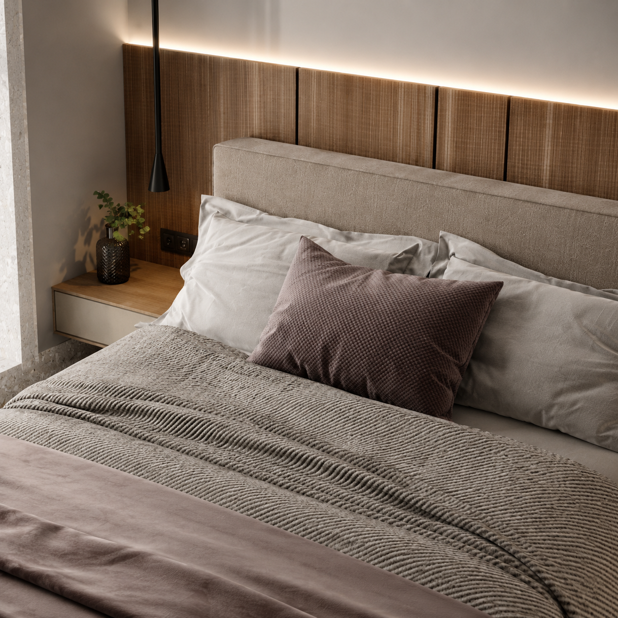 современным тёплым минимализмом — Warm Contemporary Minimalism, с элементами Soft Luxury.