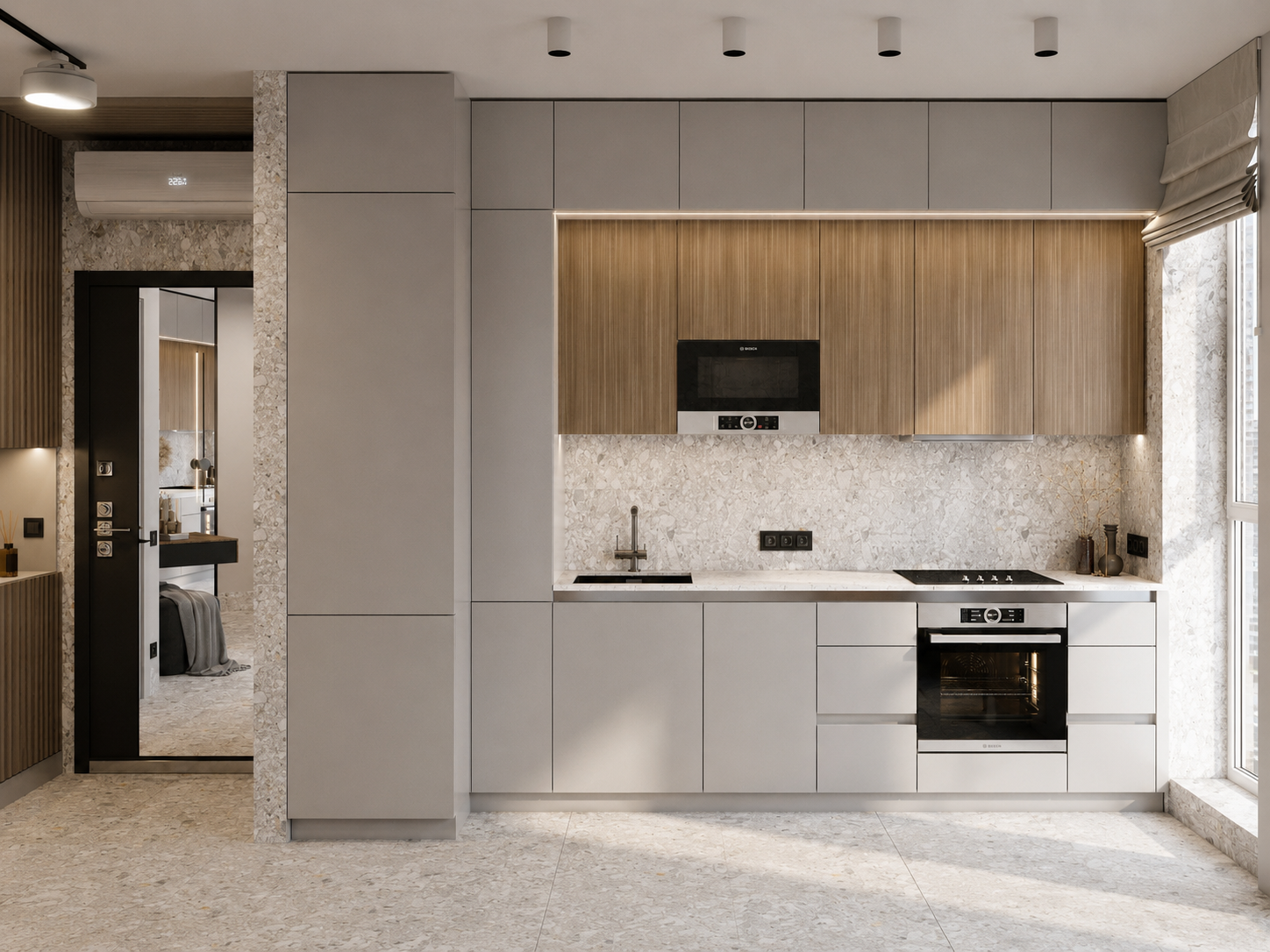 современным тёплым минимализмом — Warm Contemporary Minimalism, с элементами Soft Luxury.