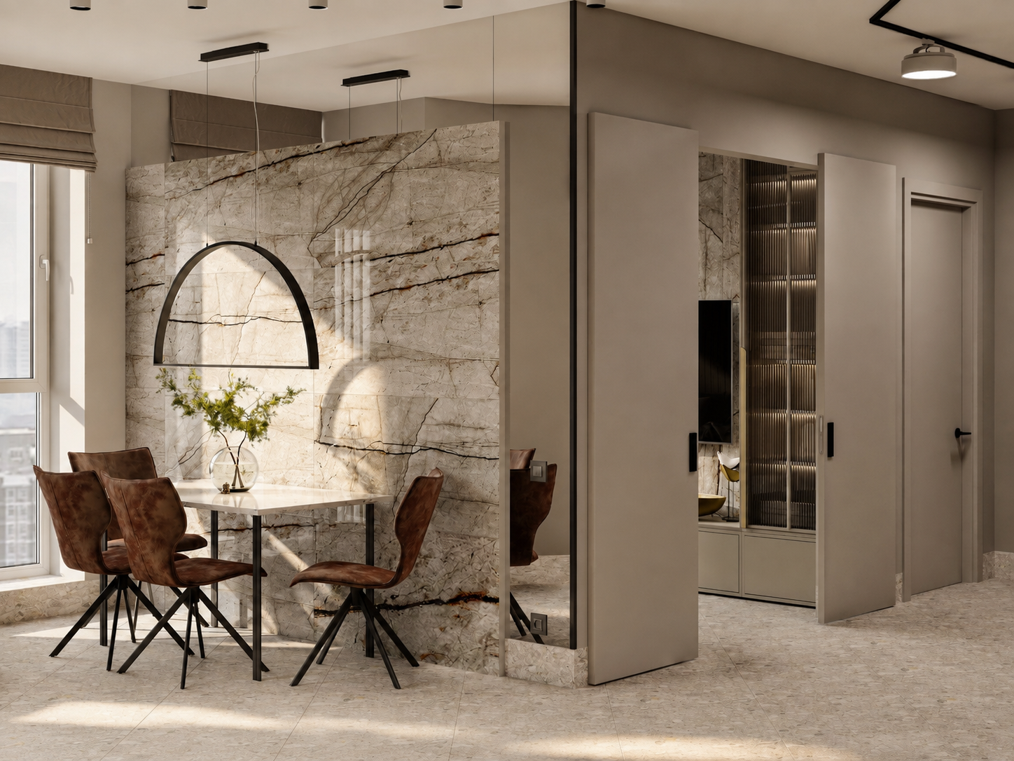 современным тёплым минимализмом — Warm Contemporary Minimalism, с элементами Soft Luxury.