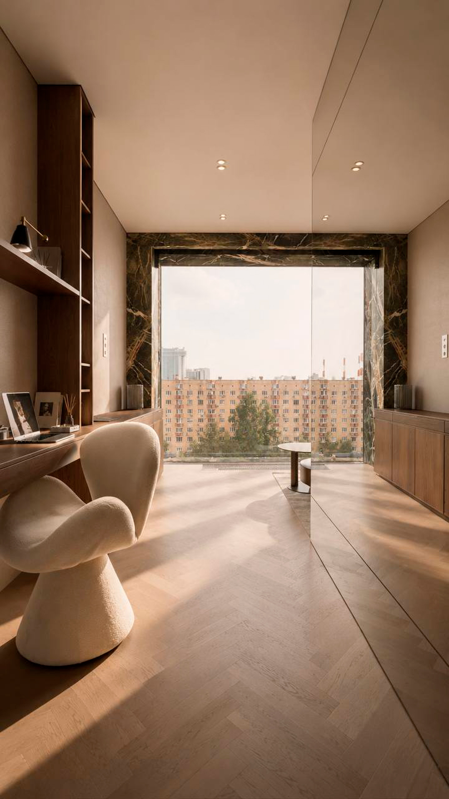 современный эклектичный минимализм с элементами mid-century modern и quiet luxury.