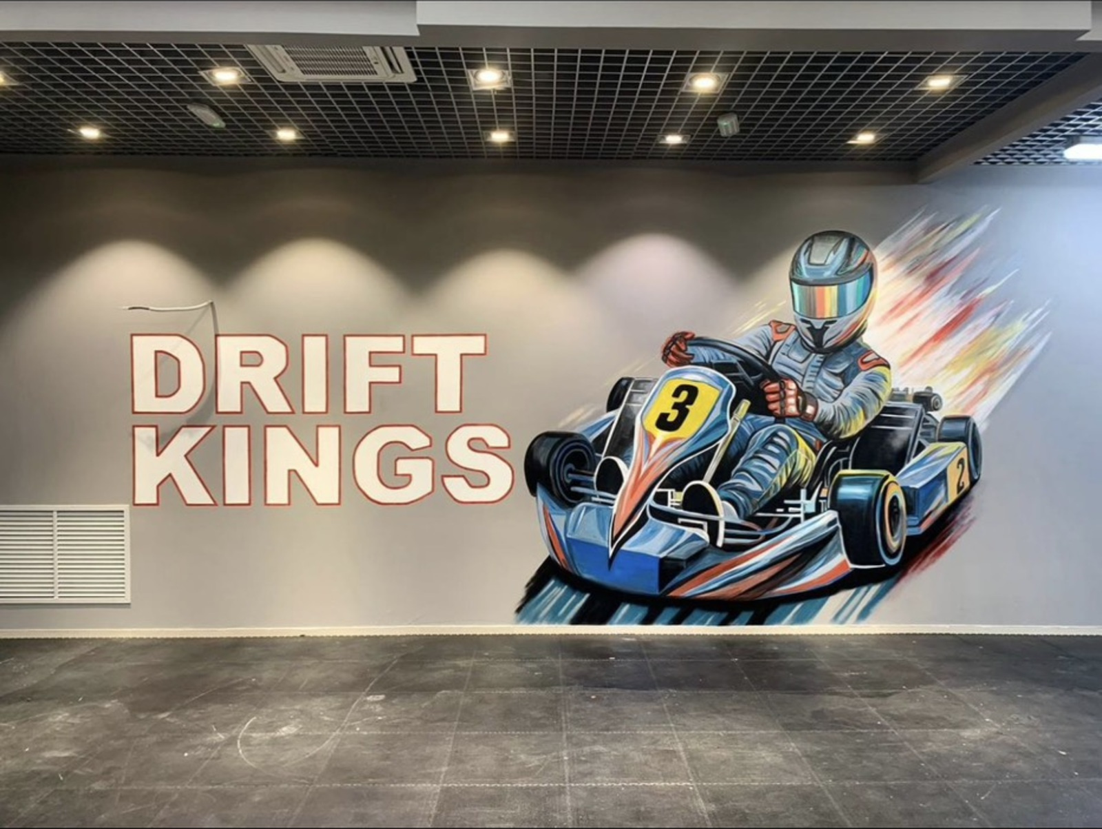 Роспись картинг-центров Drift Kings — Волгоград и Коломна
