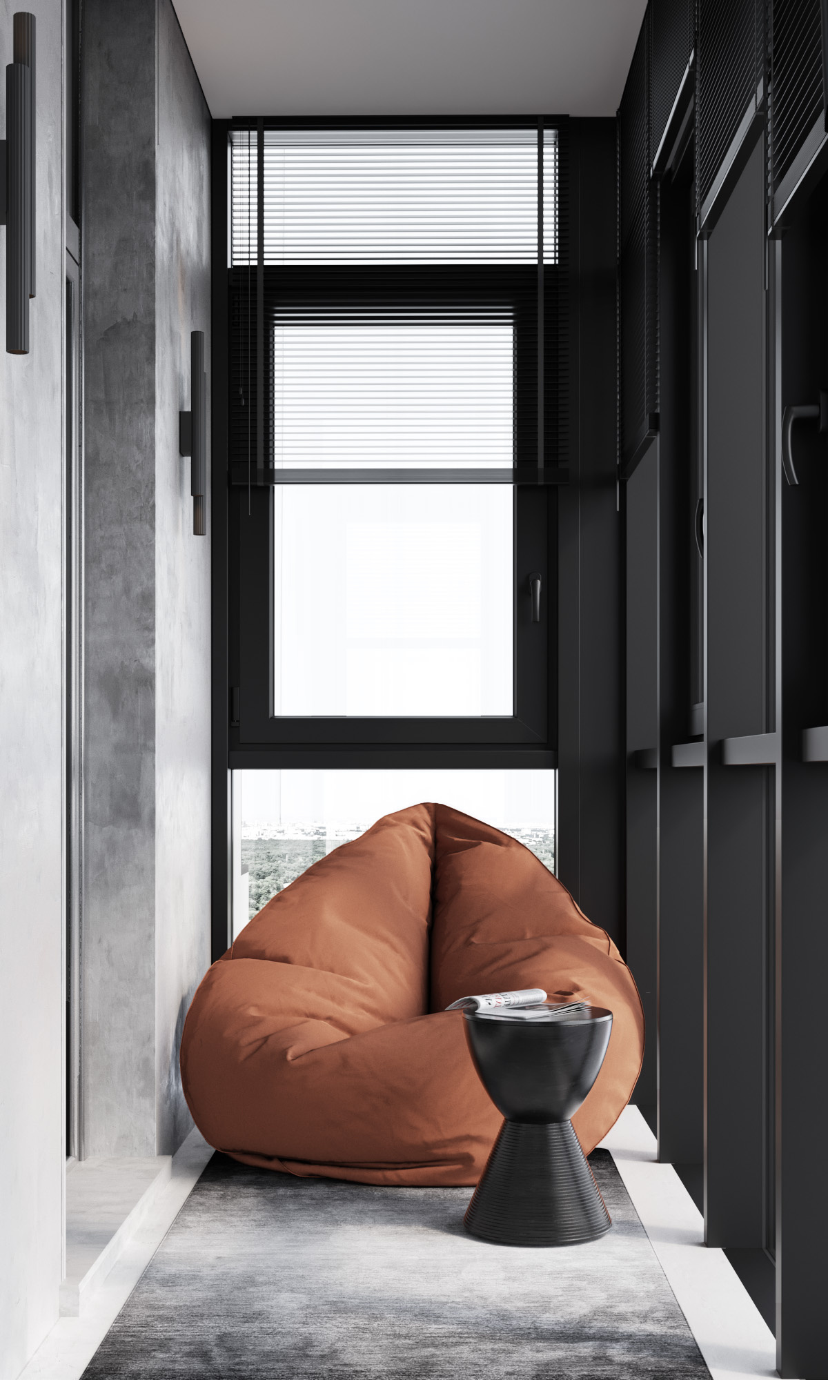 Grott Apartment - тёмный интерьер для яркой жизни