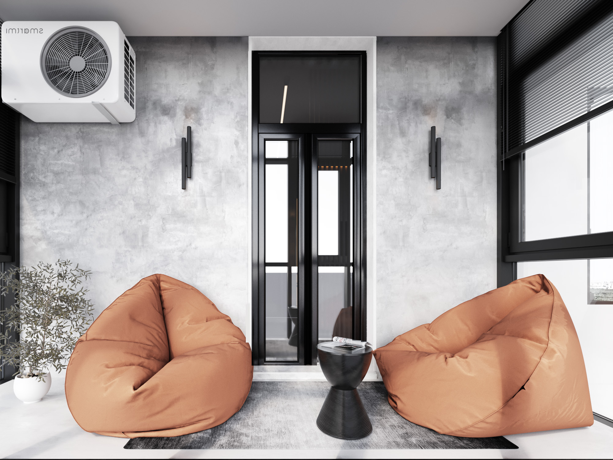 Grott Apartment - тёмный интерьер для яркой жизни