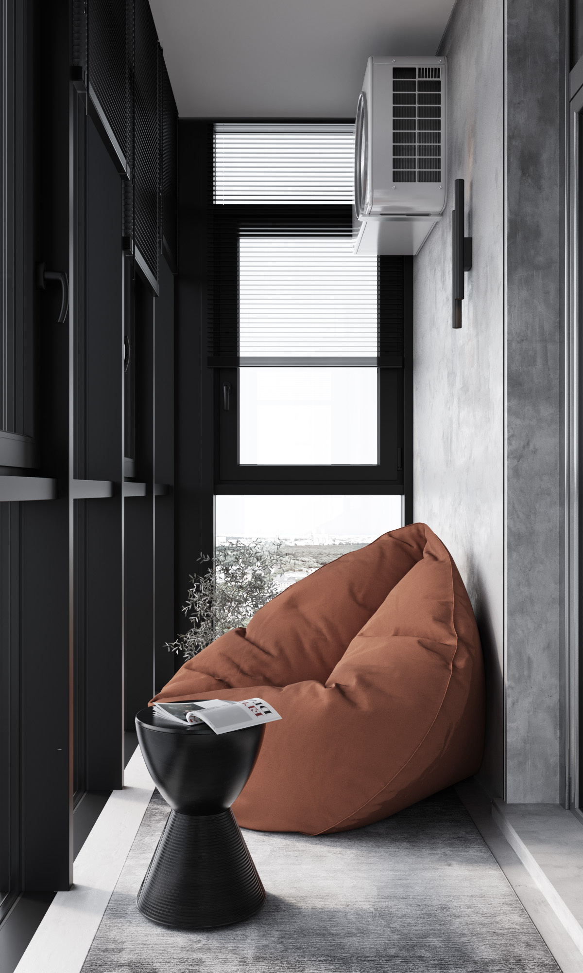 Grott Apartment - тёмный интерьер для яркой жизни