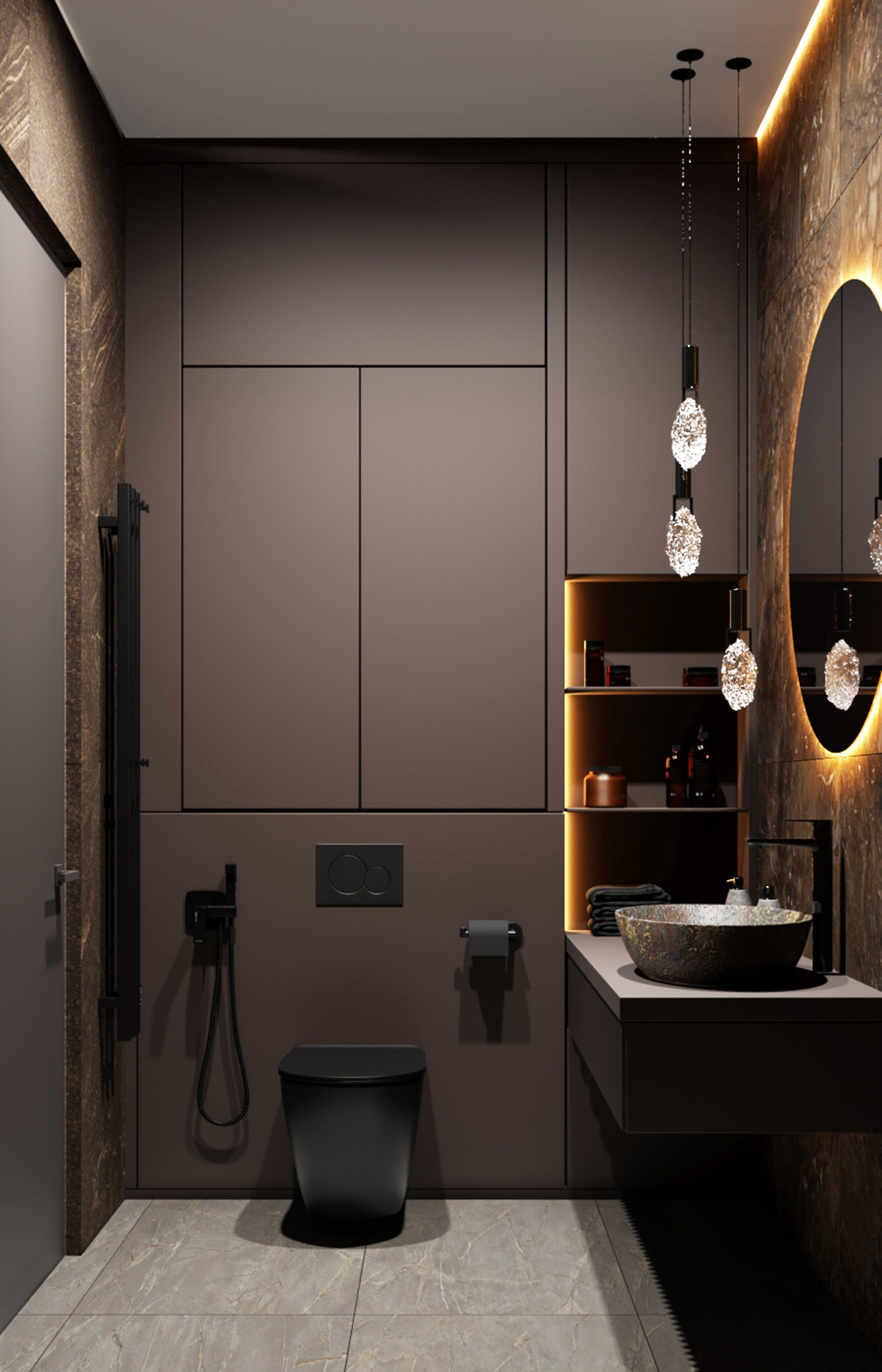 Grott Apartment - тёмный интерьер для яркой жизни