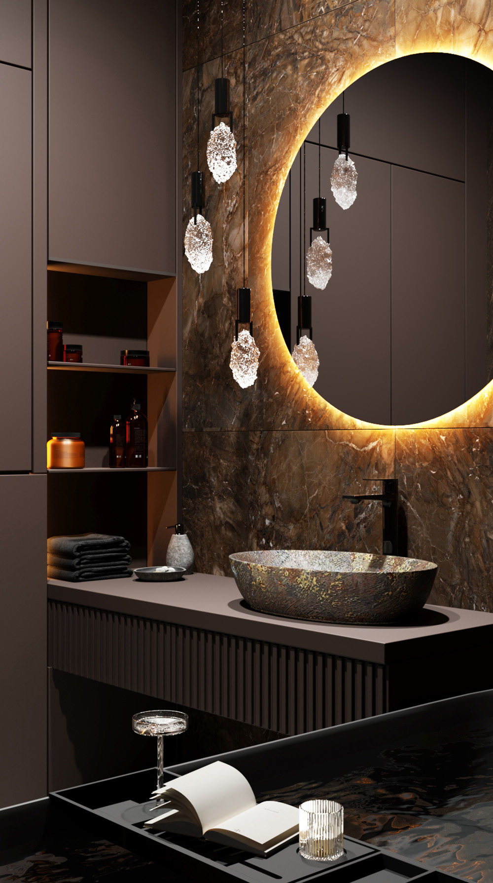 Grott Apartment - тёмный интерьер для яркой жизни