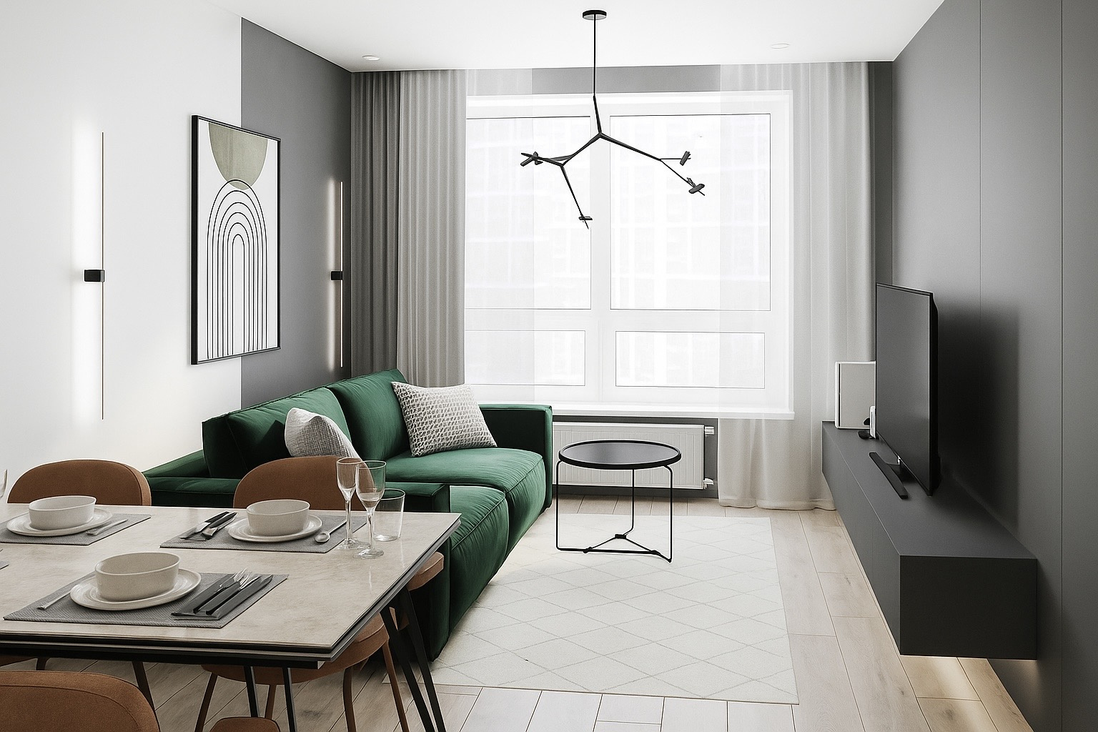 Обложка проекта: Дизайн квартиры 45 м² после перепланировки | Dreams 