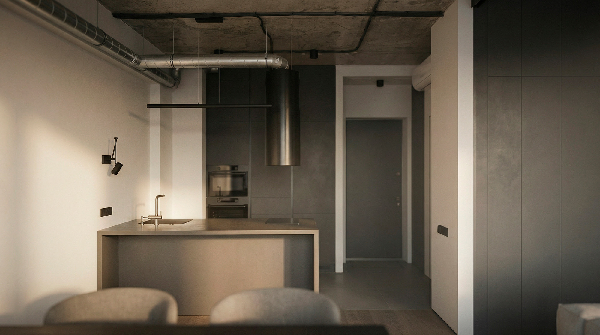 Однокомнатная квартира 39 м2. Жилой комплекс Wellton Towers. Москва. Реализован. 2024 г