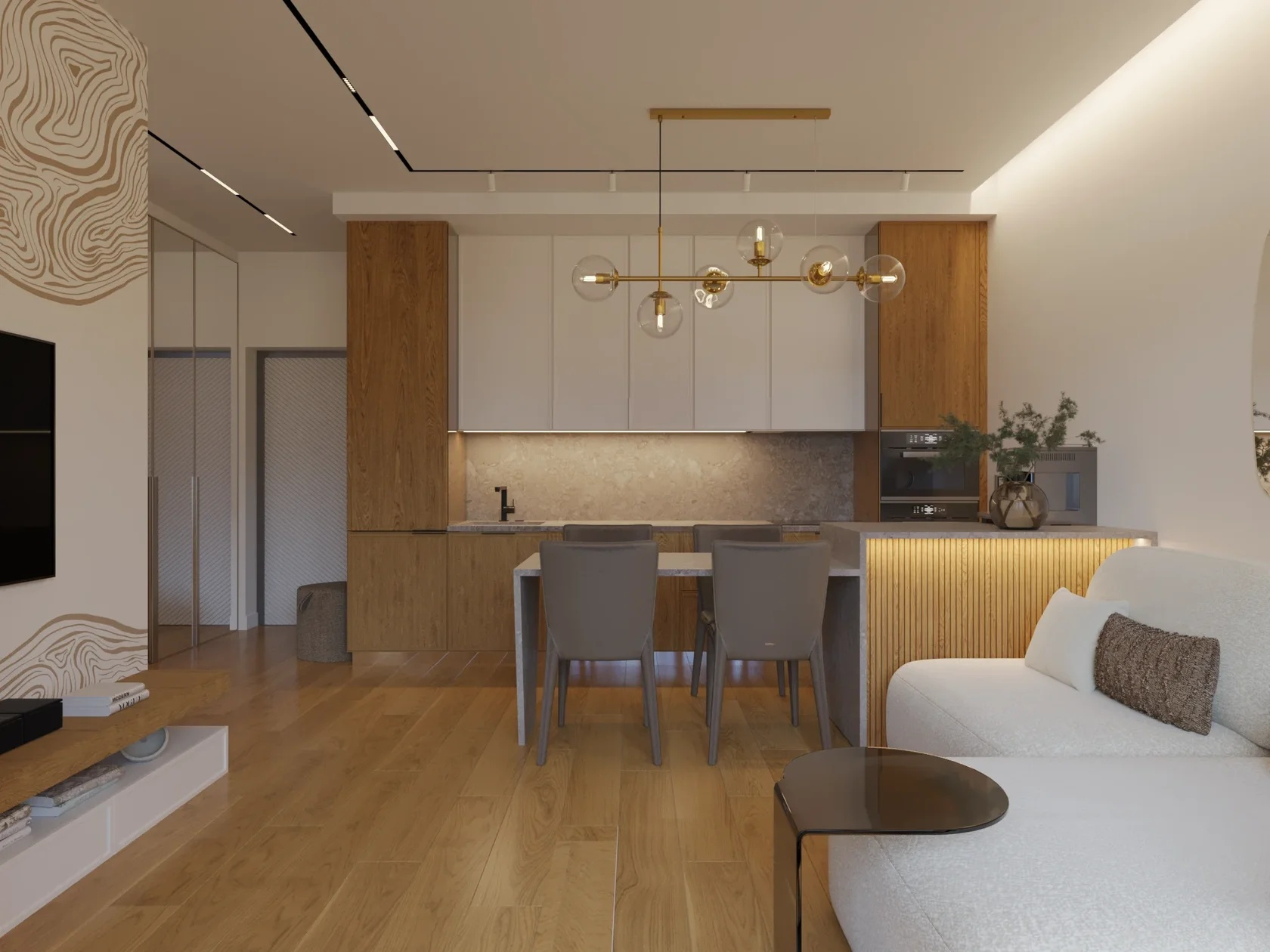 Обложка проекта: Остров. Квартира 62,5 м² в Москве