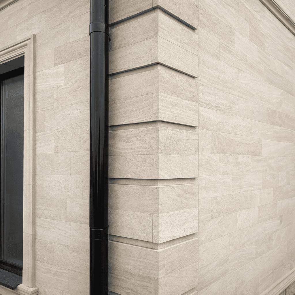 Фасад из жёлтого песчаника — Хушет