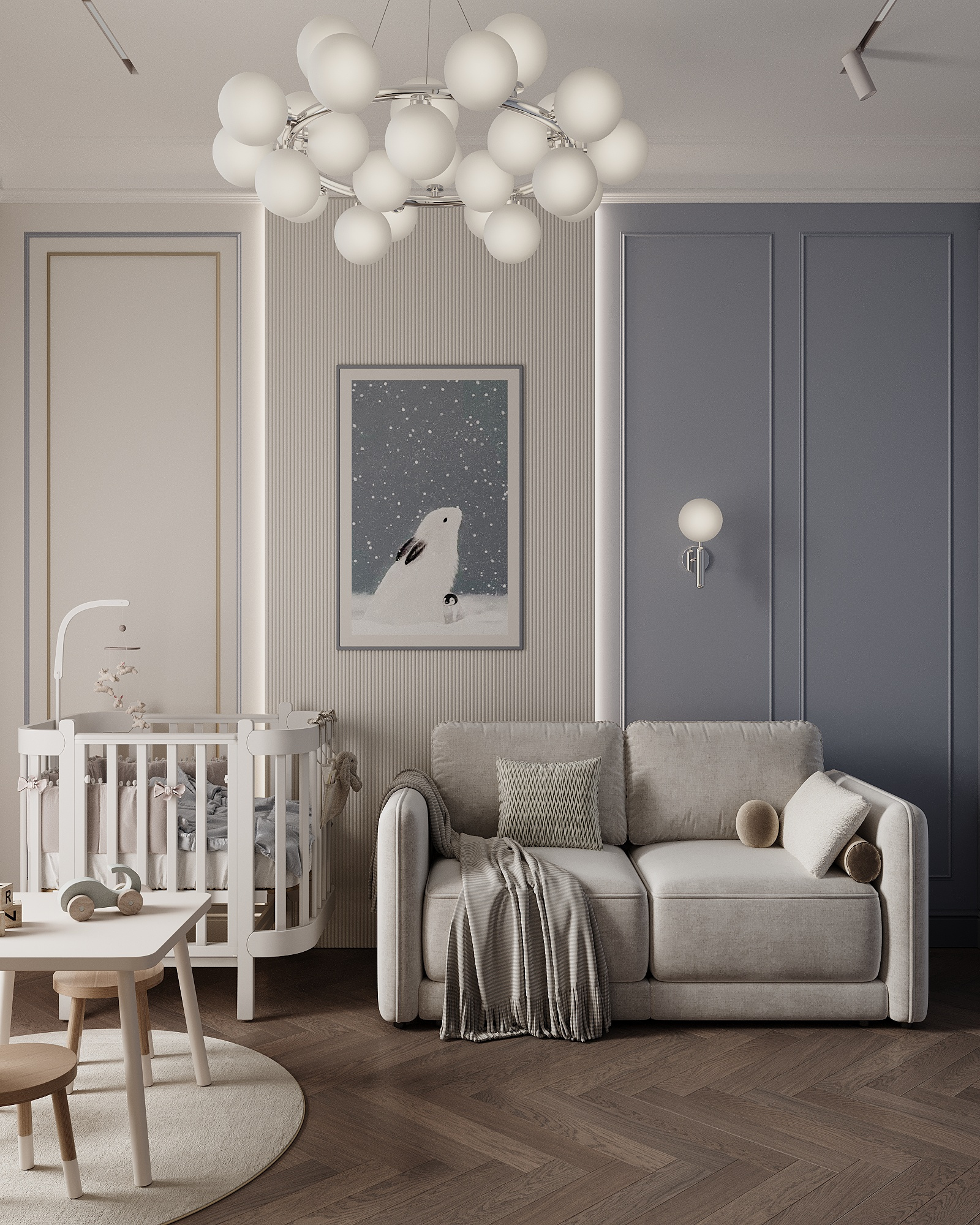 Квартира 108 м² в классическом стиле в ЖК "Береговой-2"