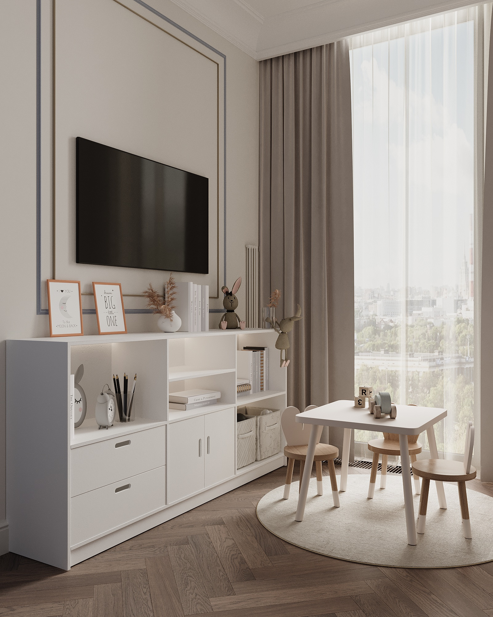 Квартира 108 м² в классическом стиле в ЖК "Береговой-2"