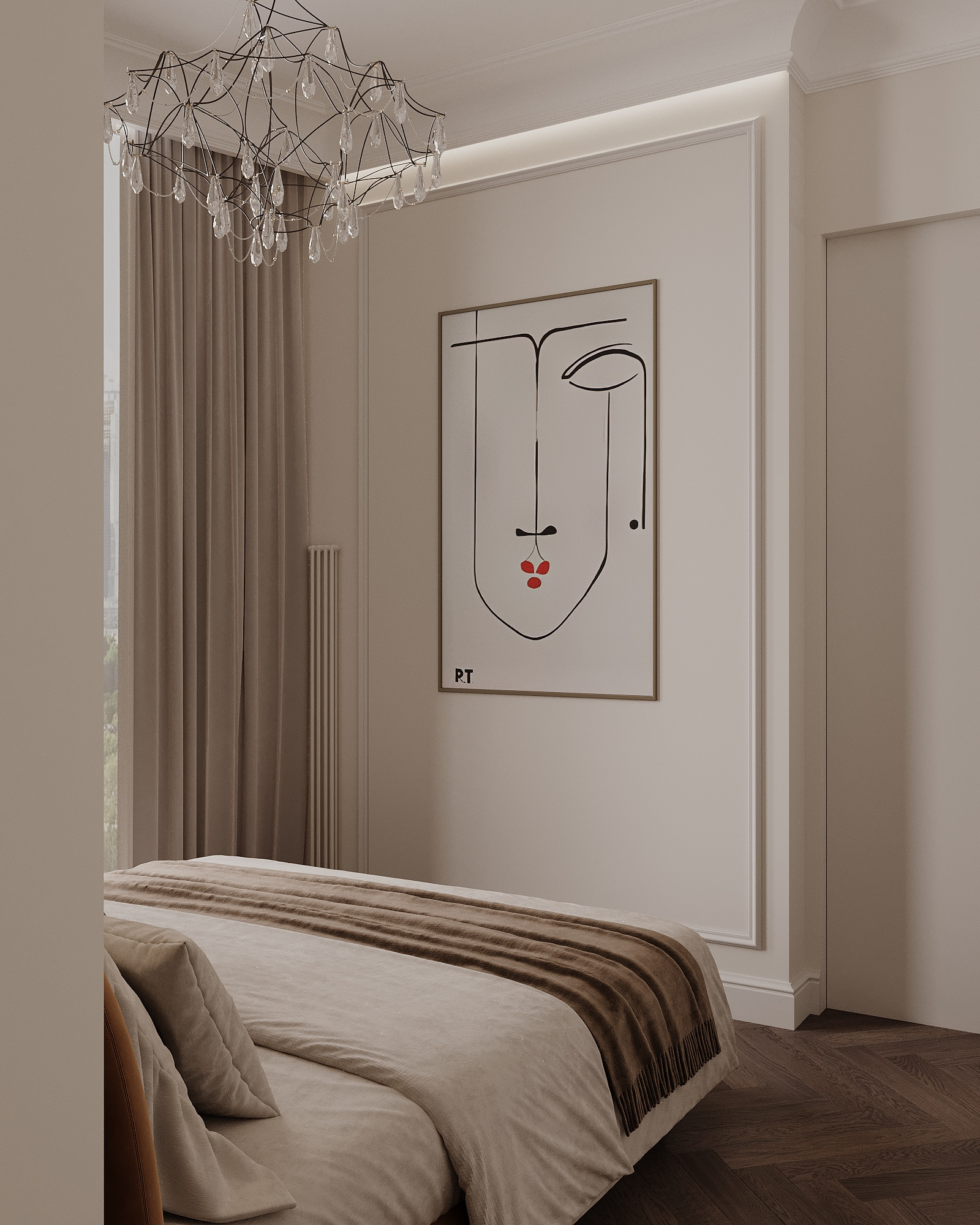 Квартира 108 м² в классическом стиле в ЖК "Береговой-2"