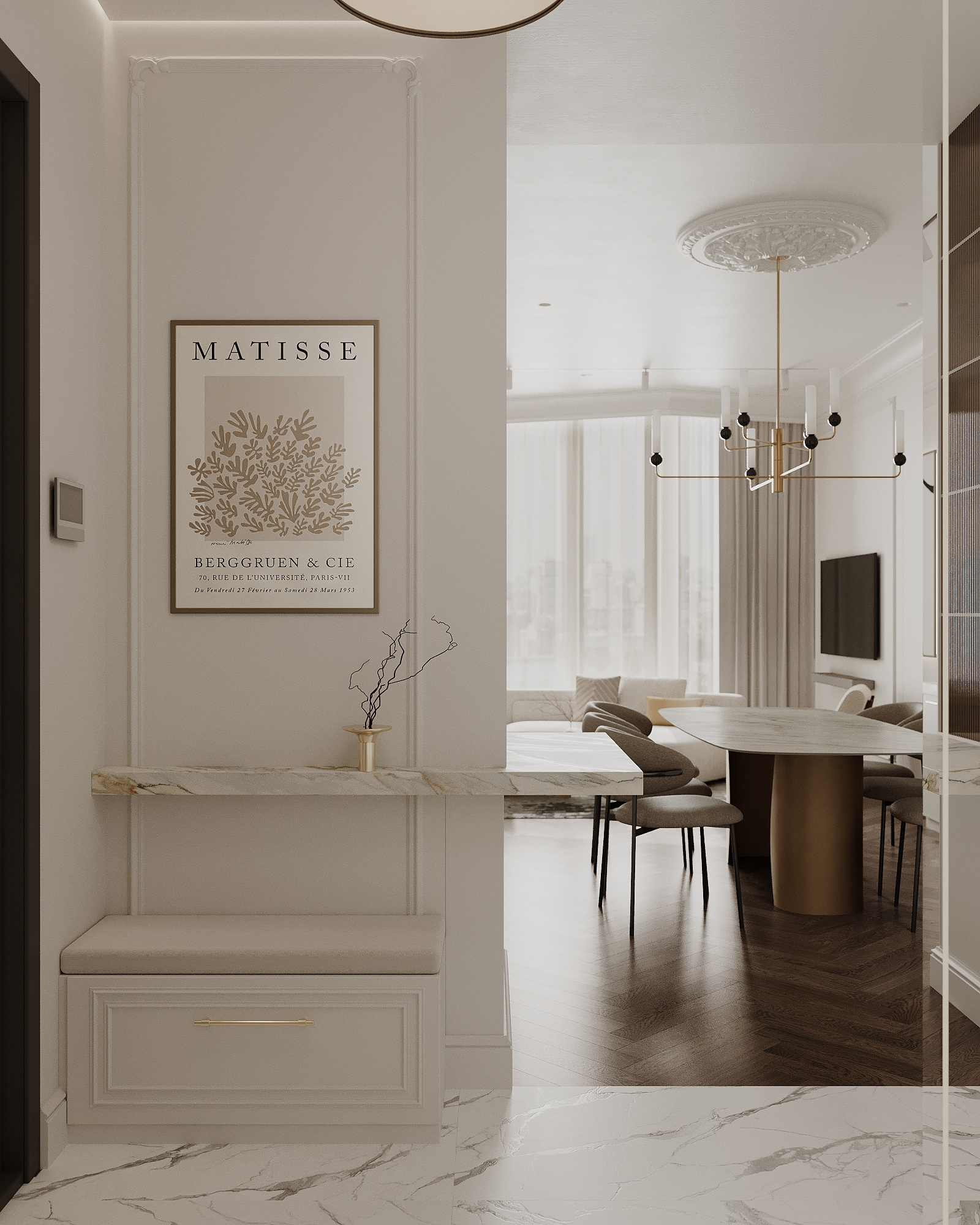 Квартира 108 м² в классическом стиле в ЖК "Береговой-2"