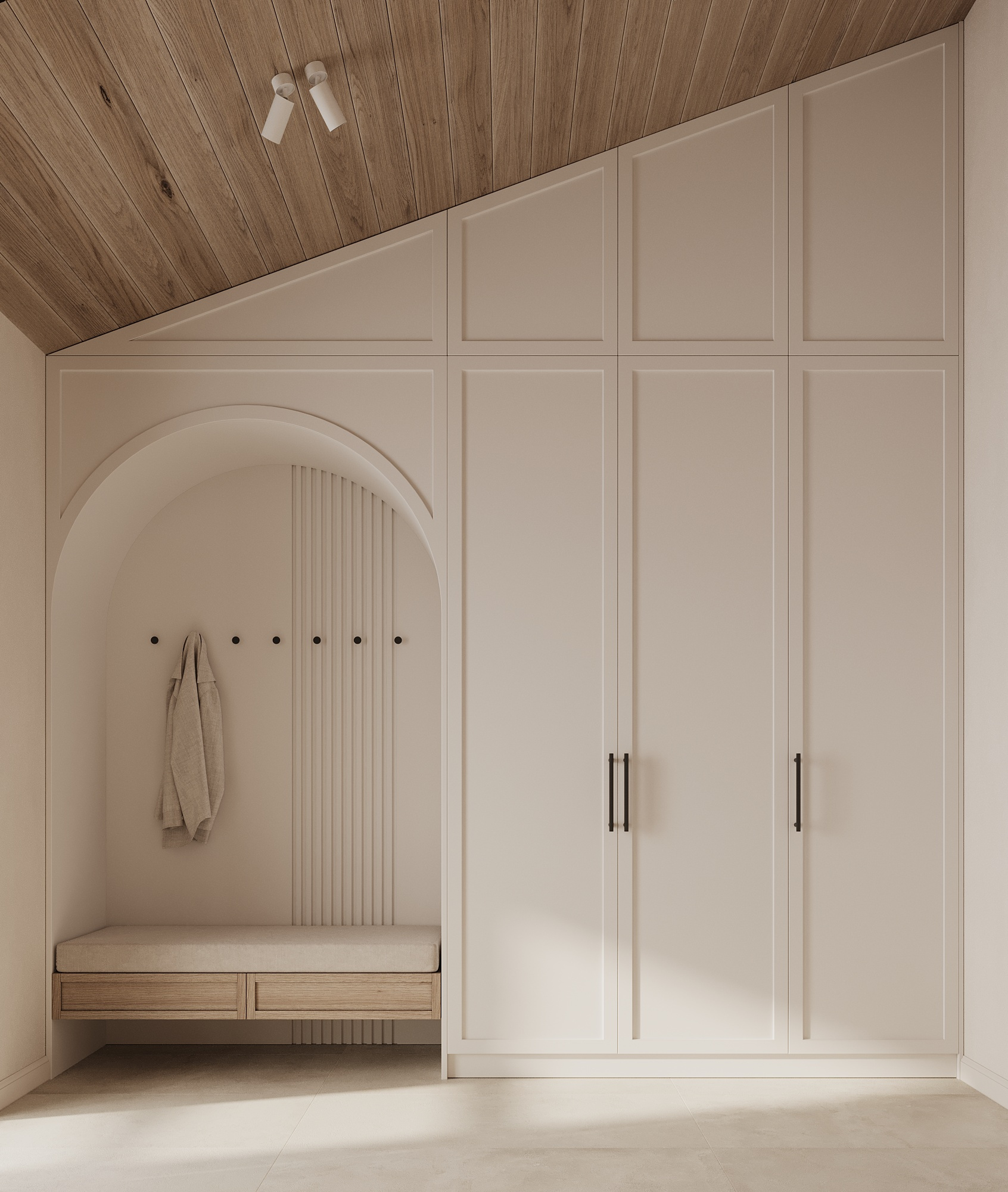 Обложка проекта: Одноэтажный дом фахверк 126м² в г. Москва