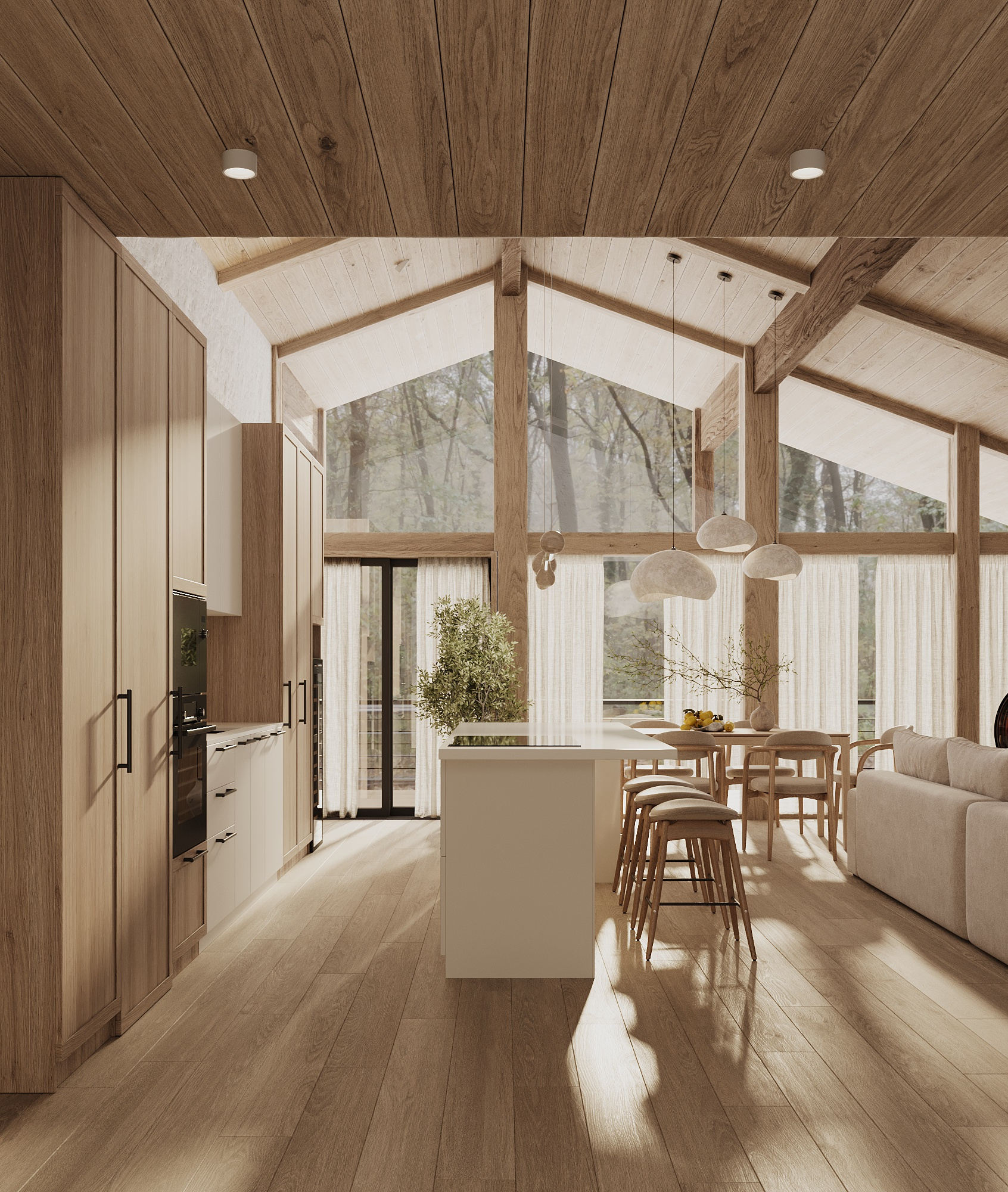 Одноэтажный дом фахверк 126м² в г. Москва