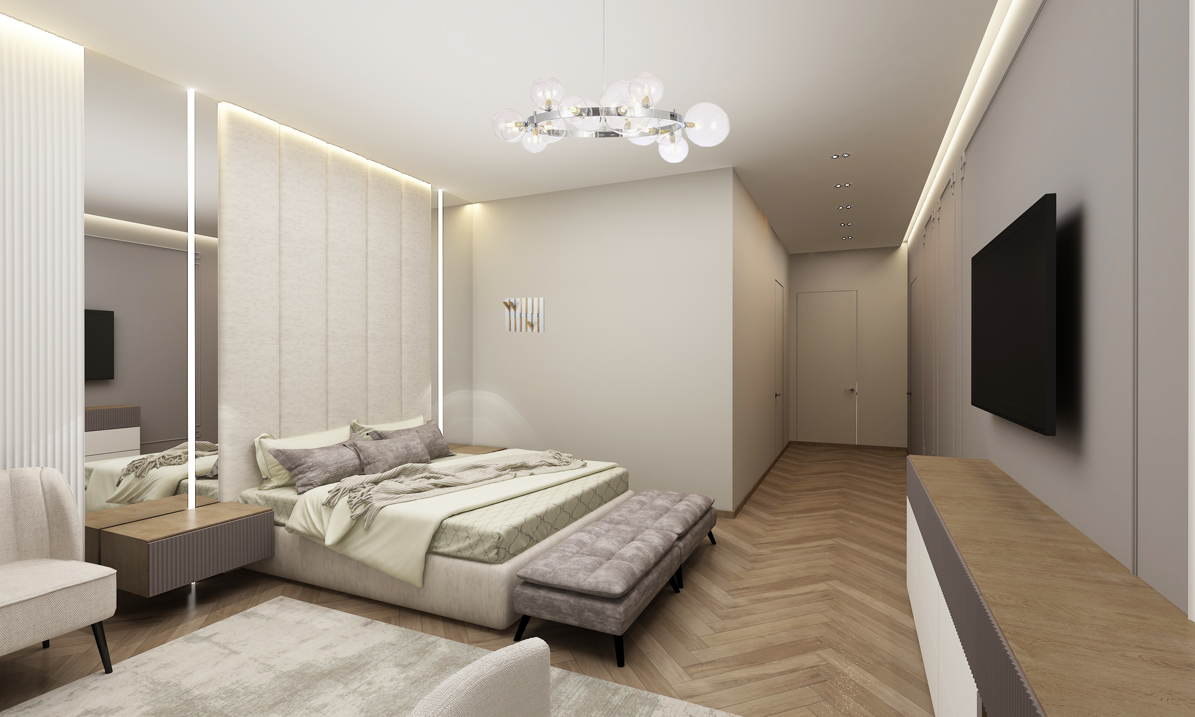 дизайн спальни в доме