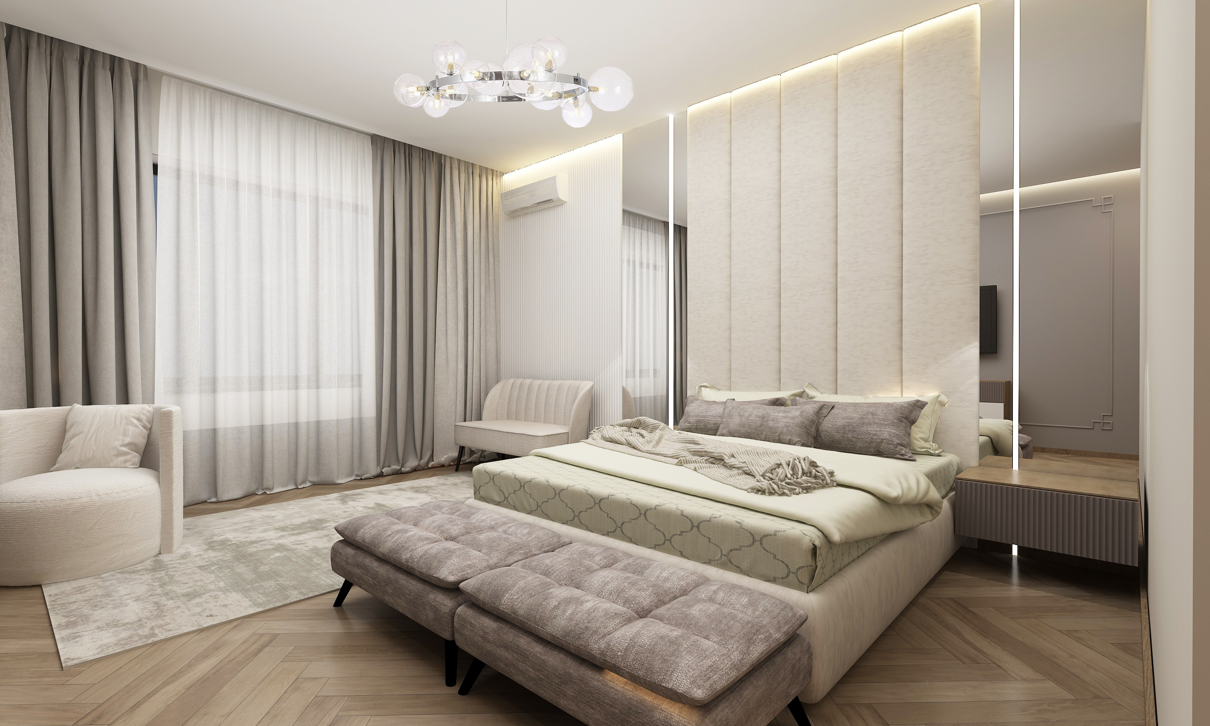 дизайн спальни в доме