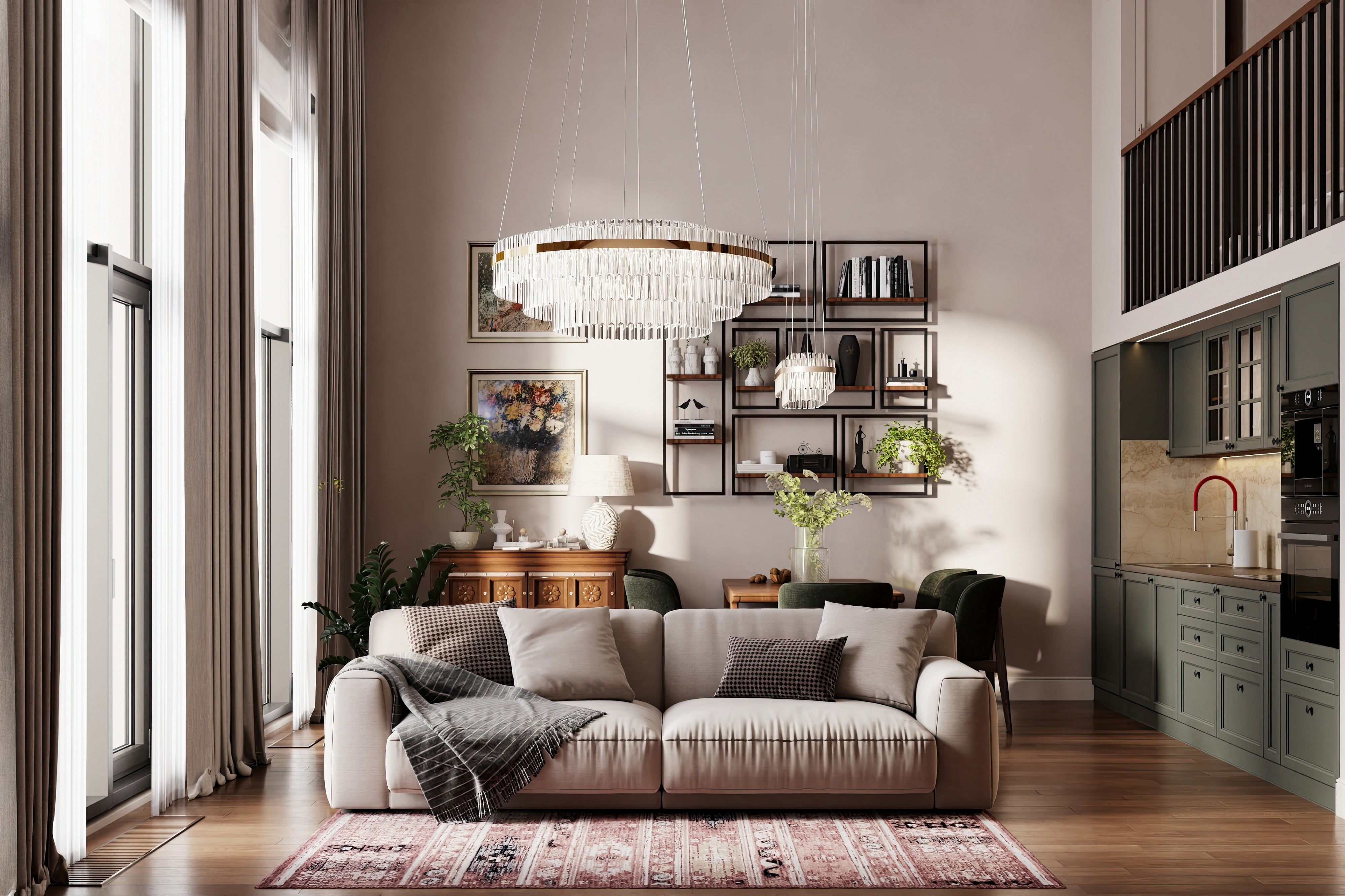 Обложка проекта: Дизайн и ремонт квартиры в ЖК Джаз в Москве - Квартира с мезонином