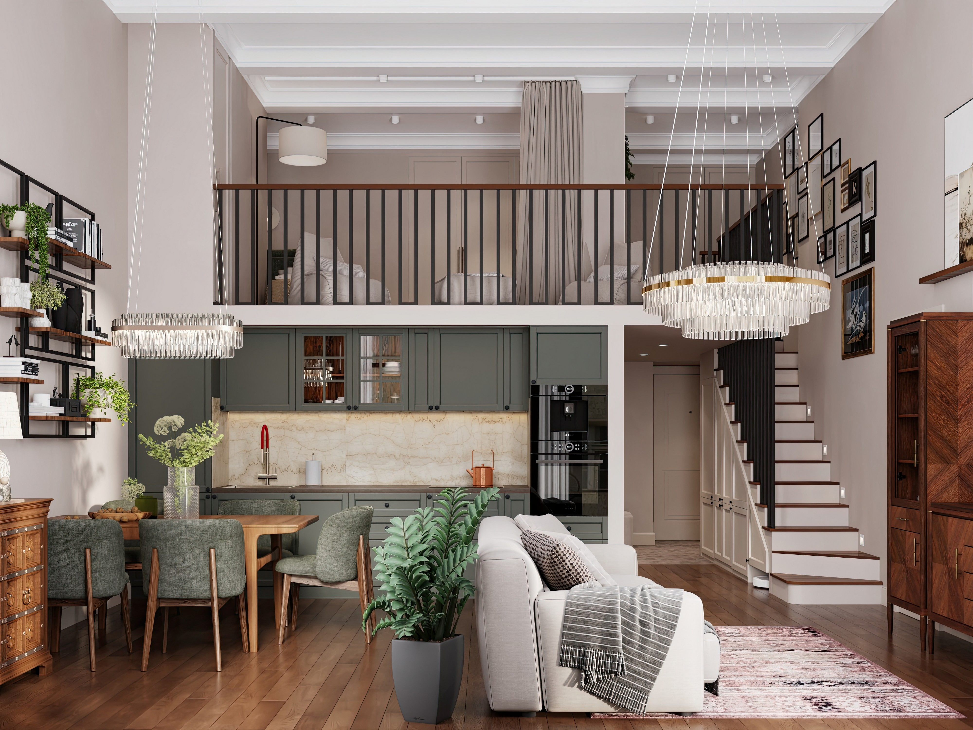 Дизайн и ремонт квартиры в ЖК Джаз в Москве - Квартира с мезонином