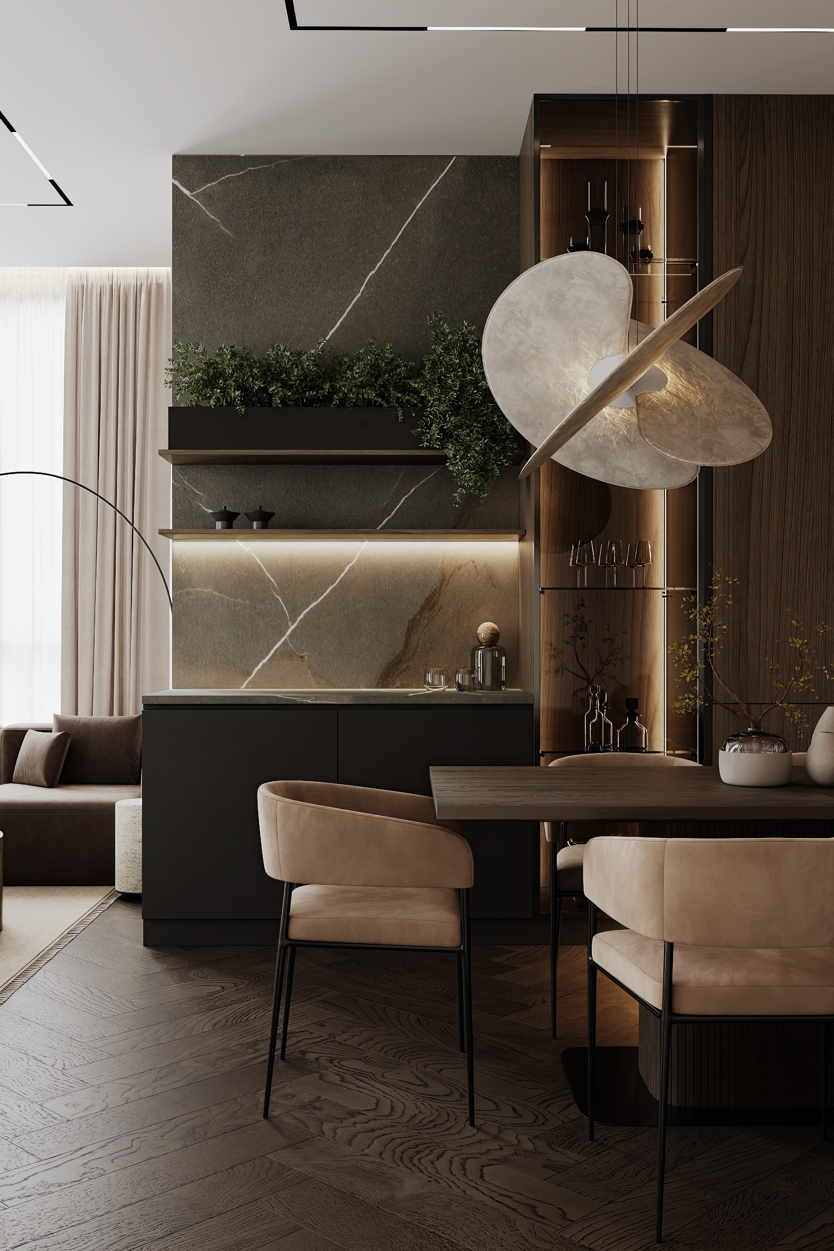 Дизайн и ремонт квартиры в ЖК Shagal в Москве -. Натуральная палитра