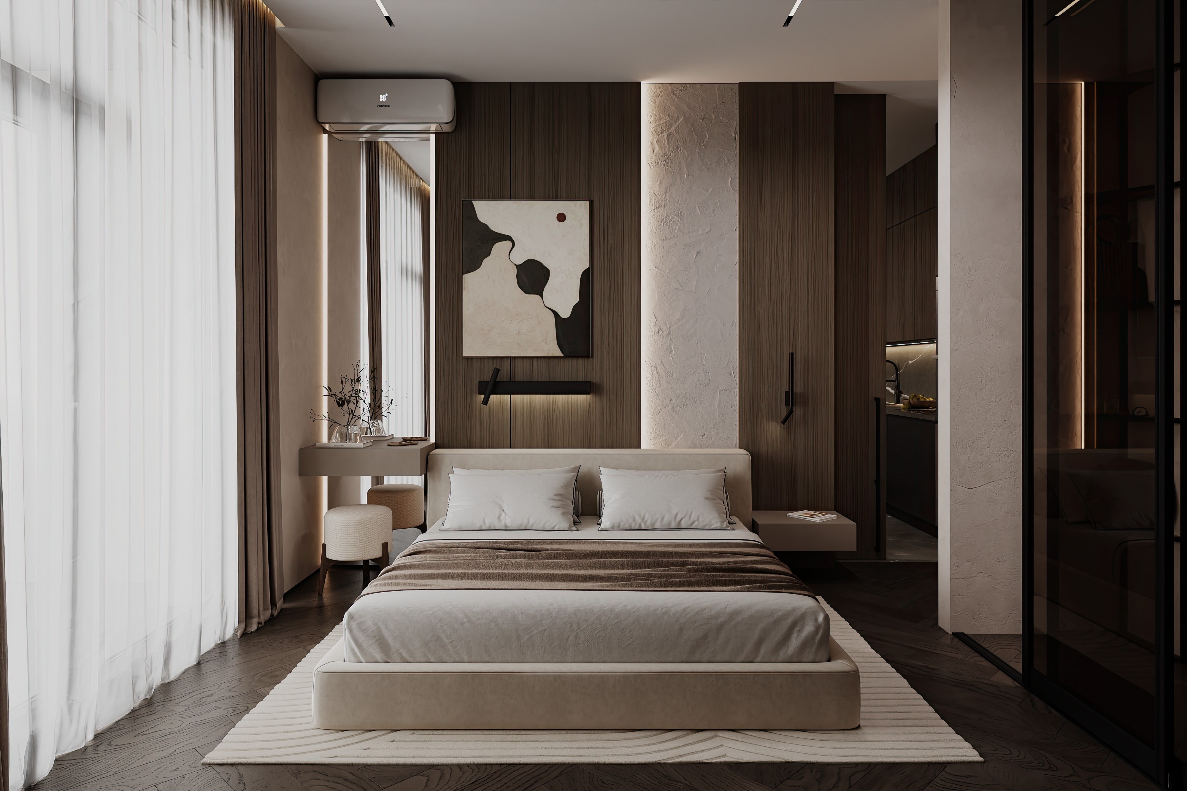 Дизайн и ремонт квартиры в ЖК Shagal в Москве -. Натуральная палитра