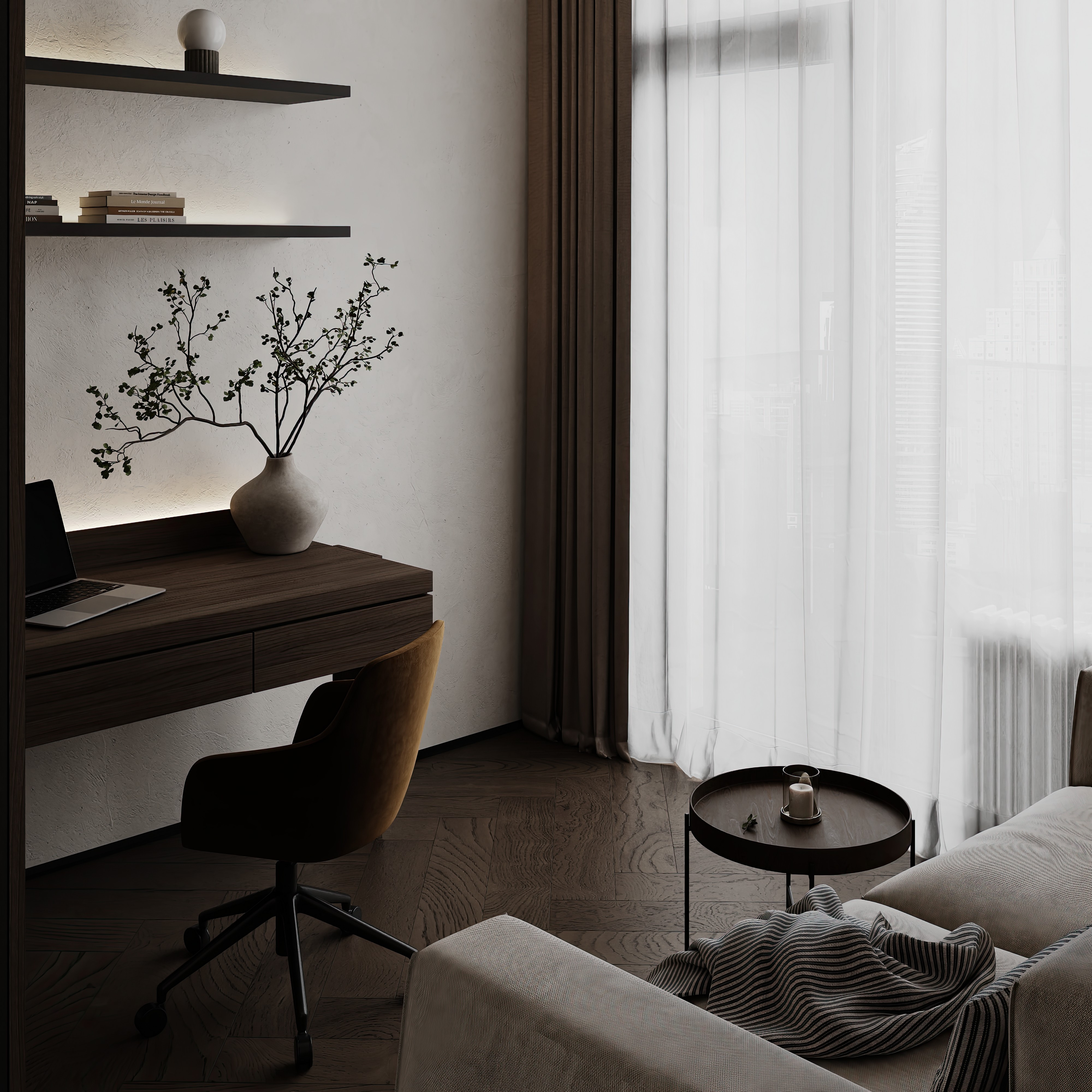 Дизайн и ремонт квартиры в ЖК Shagal в Москве -. Натуральная палитра