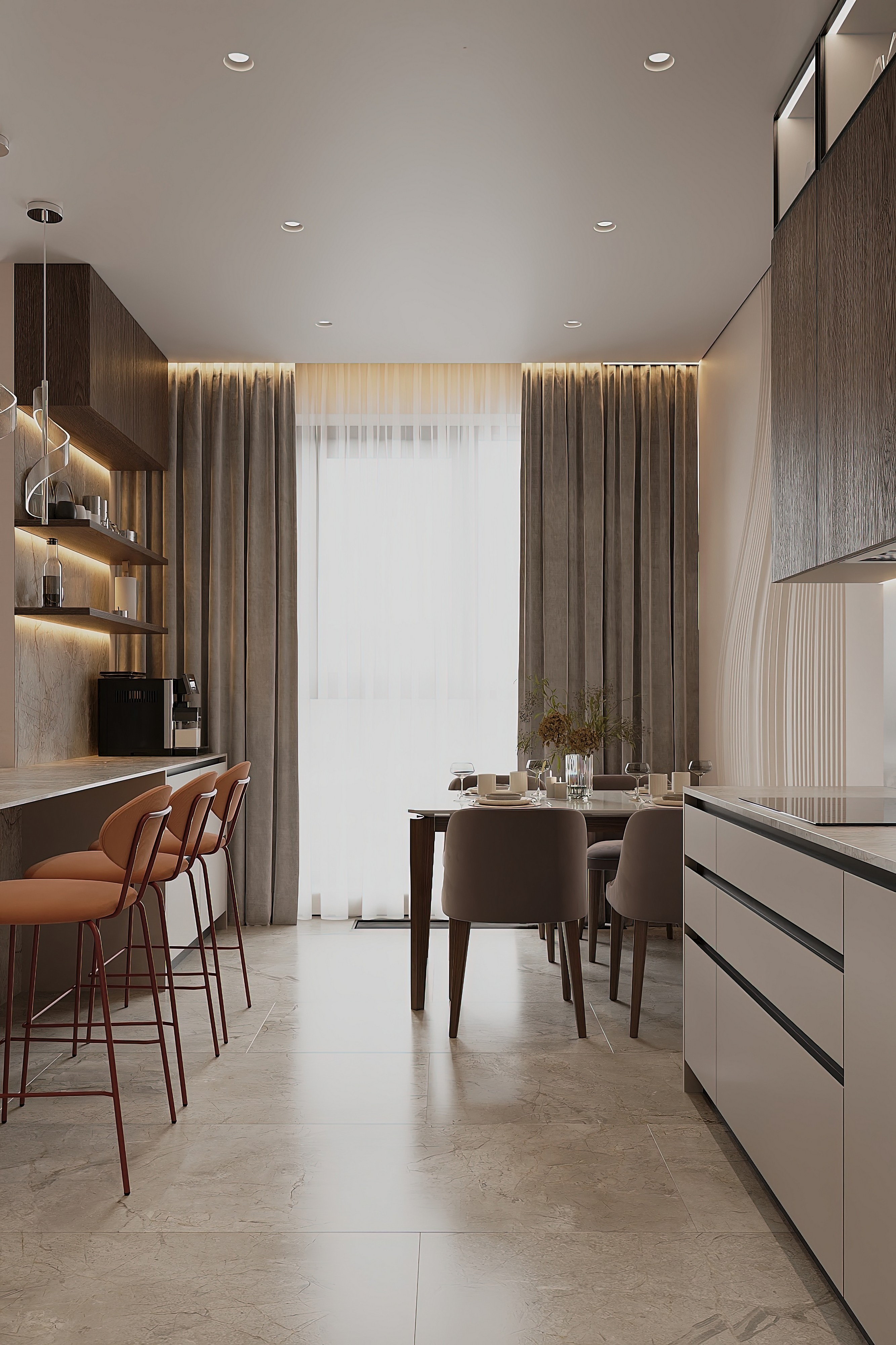 Дизайн и ремонт квартиры в ЖК iLove в Москве - Со вкусом кофе