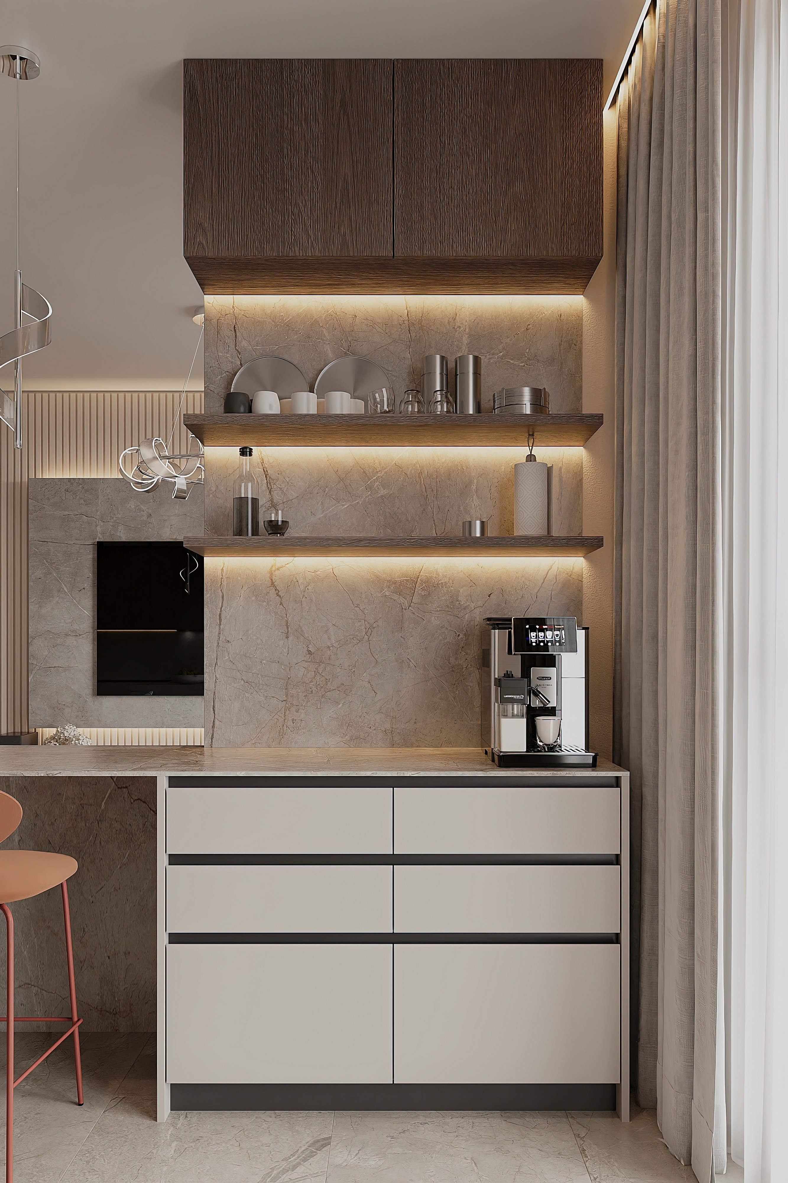 Дизайн и ремонт квартиры в ЖК iLove в Москве - Со вкусом кофе