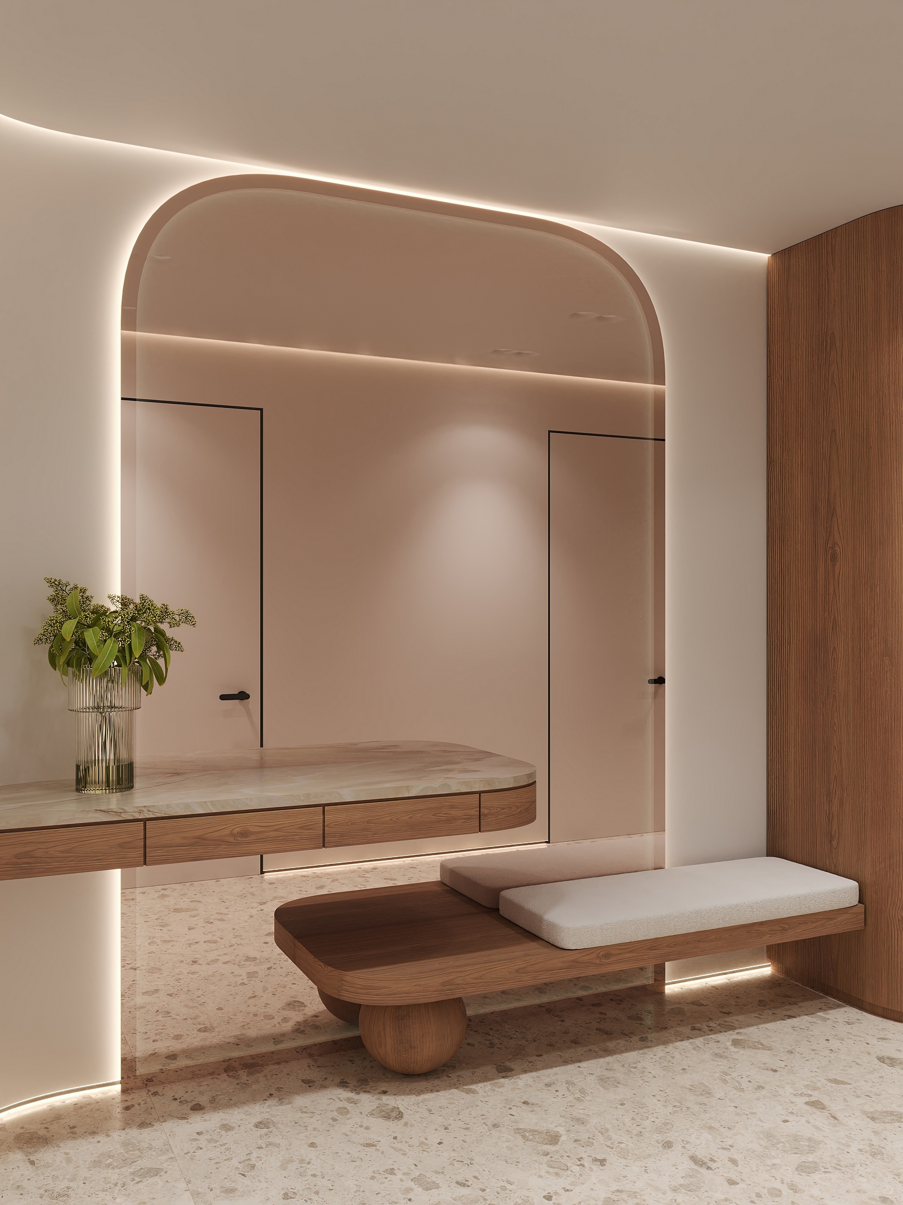 Дизайн и ремонт квартиры в ЖК Эмеральд в Москве - Сияние форм