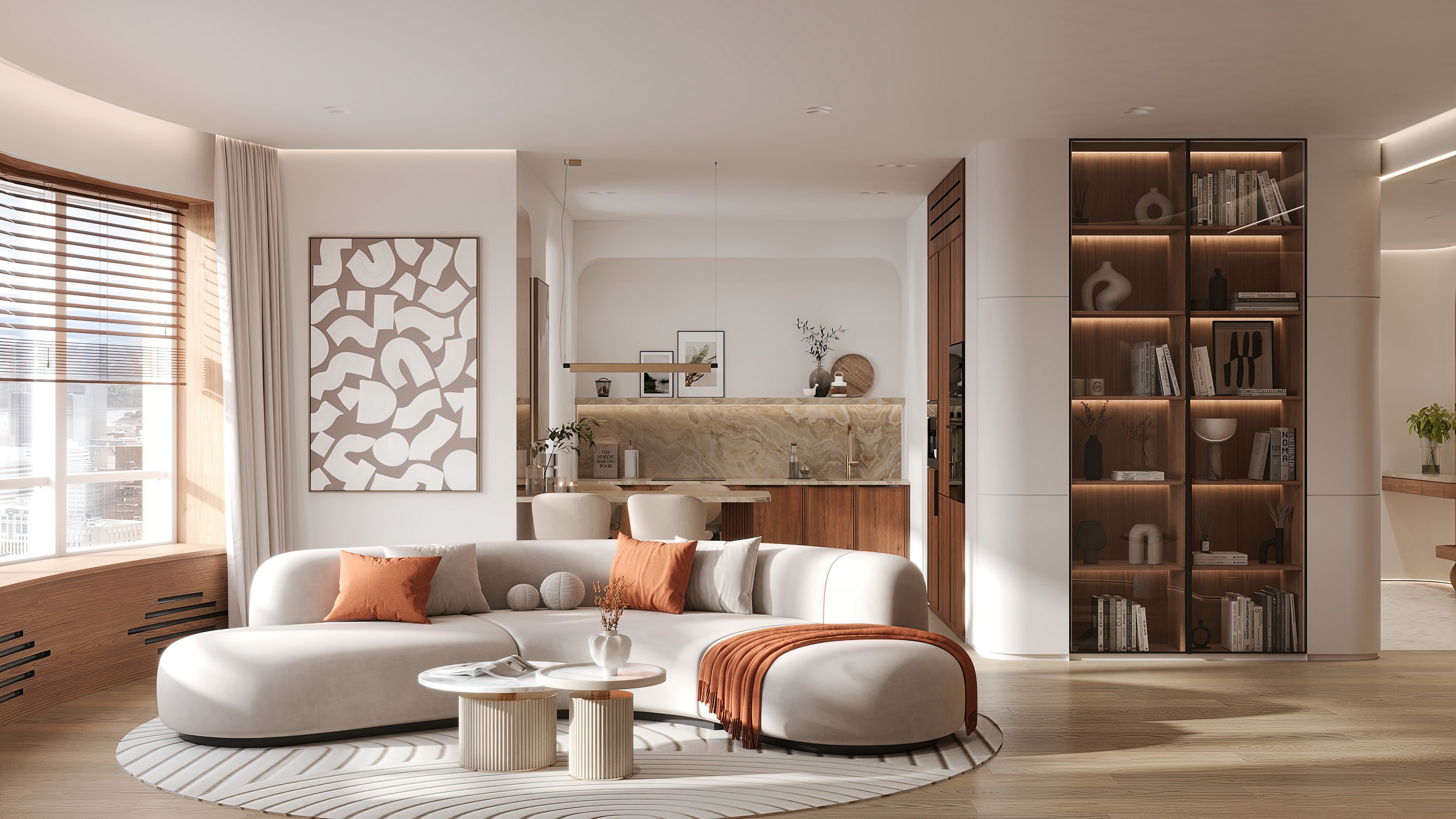 Дизайн и ремонт квартиры в ЖК Эмеральд в Москве - Сияние форм