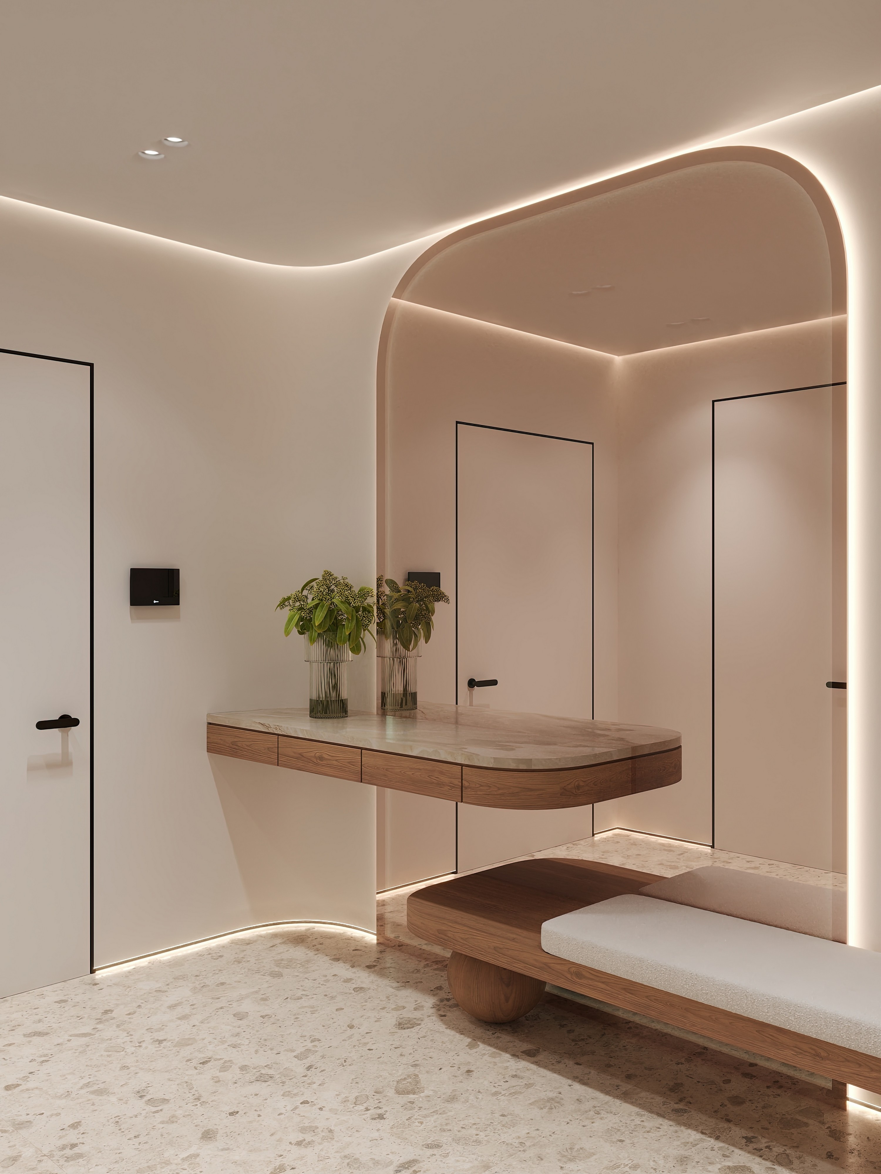 Дизайн и ремонт квартиры в ЖК Эмеральд в Москве - Сияние форм