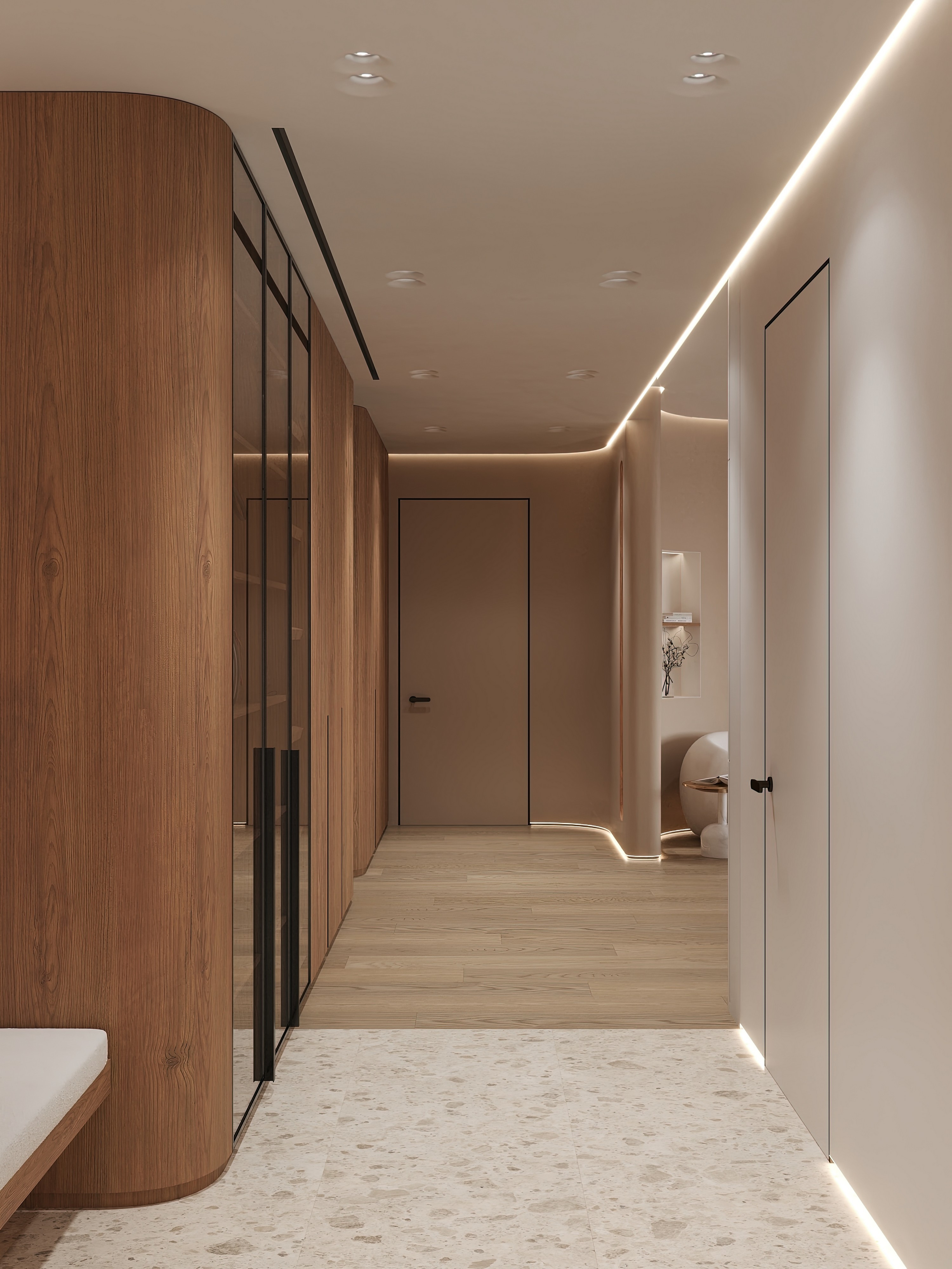 Дизайн и ремонт квартиры в ЖК Эмеральд в Москве - Сияние форм