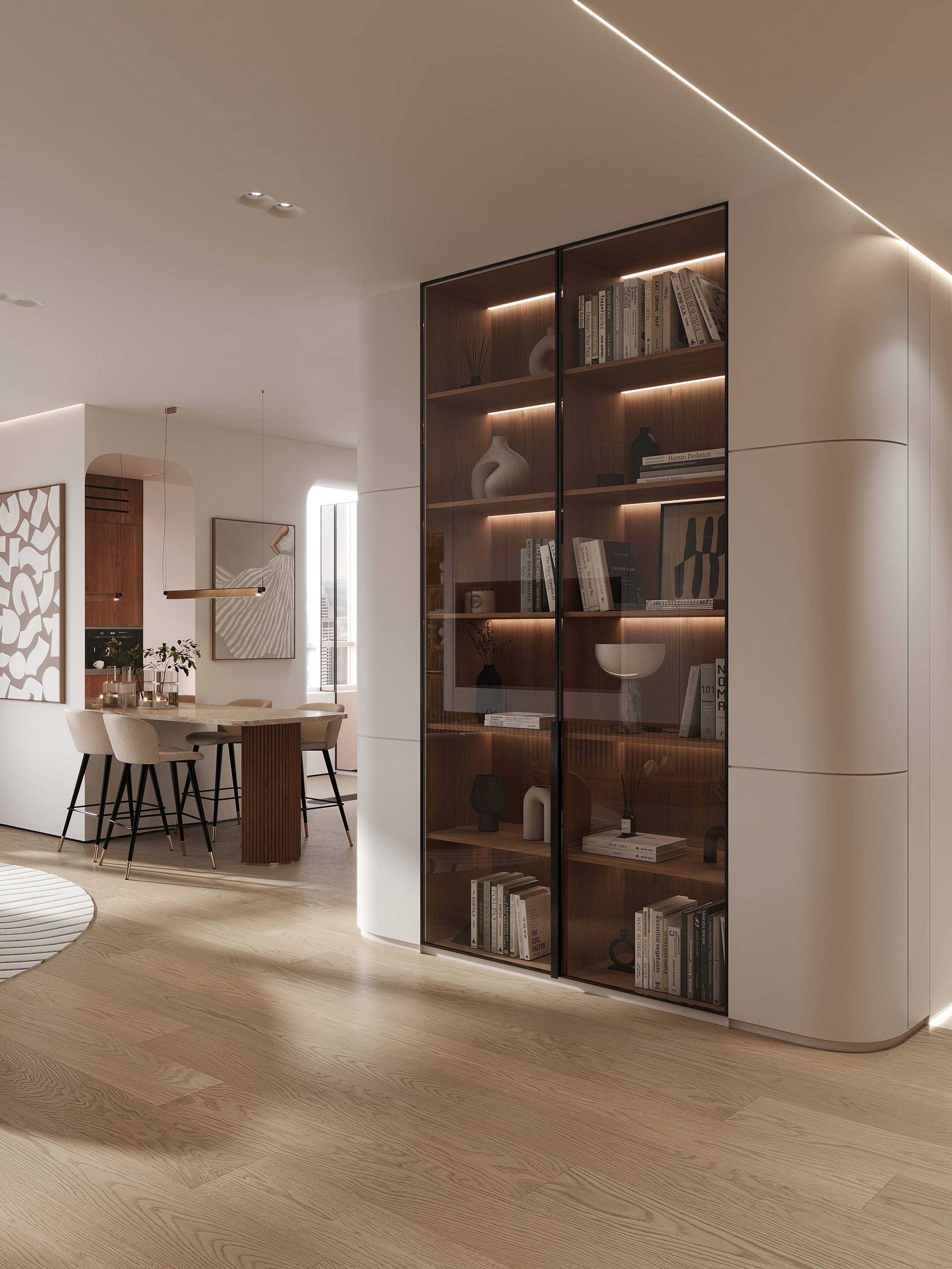 Дизайн и ремонт квартиры в ЖК Эмеральд в Москве - Сияние форм