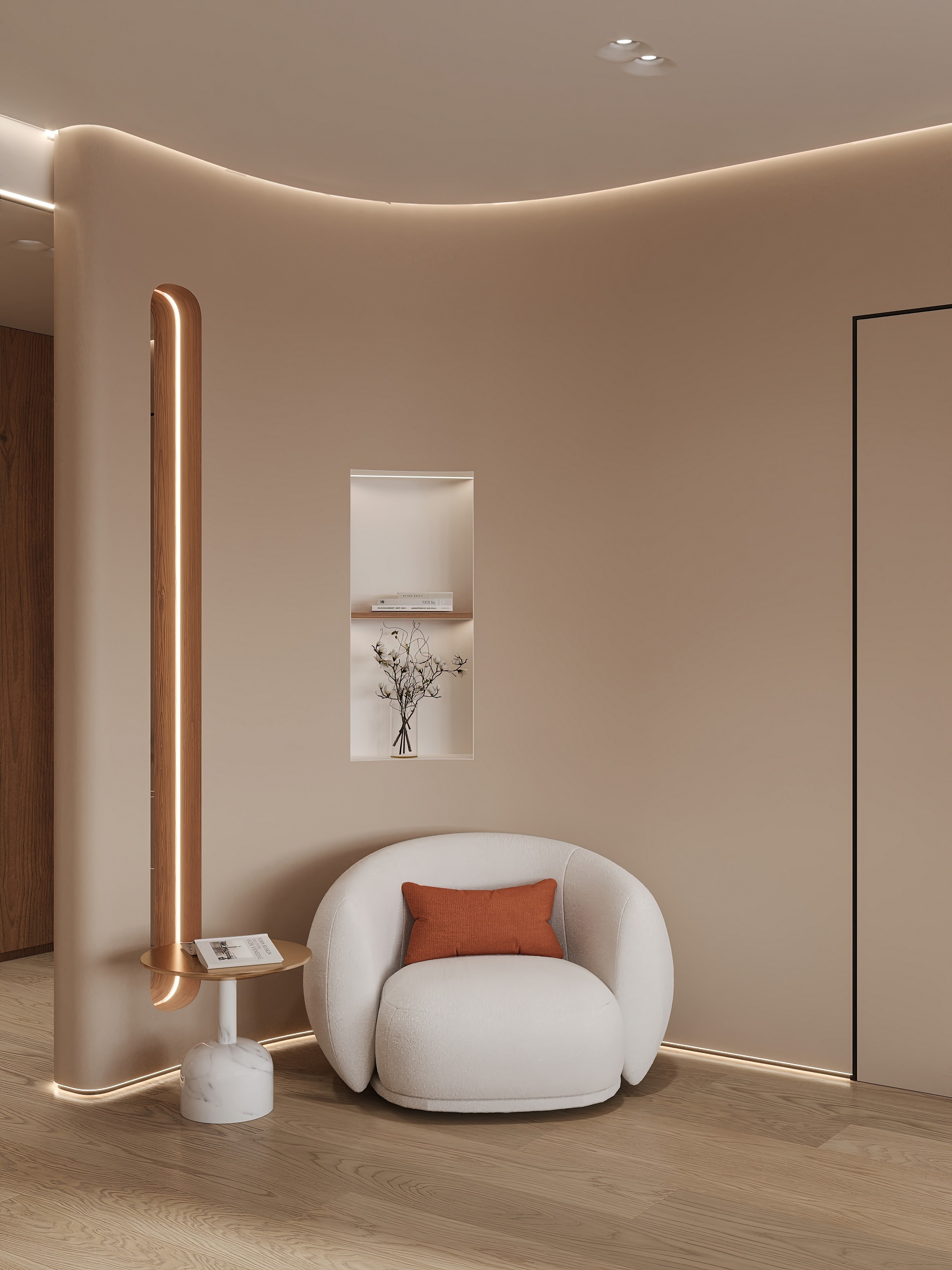 Дизайн и ремонт квартиры в ЖК Эмеральд в Москве - Сияние форм