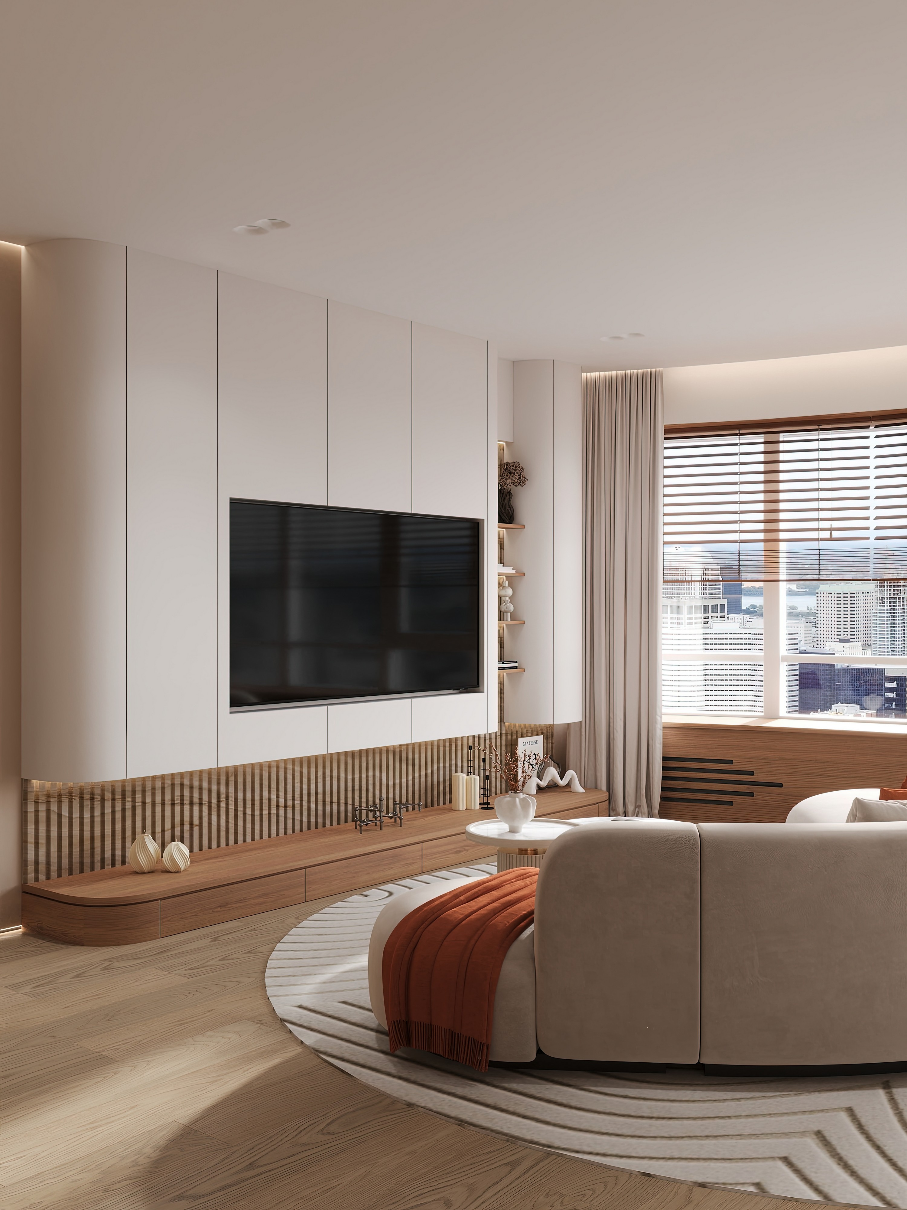 Дизайн и ремонт квартиры в ЖК Эмеральд в Москве - Сияние форм