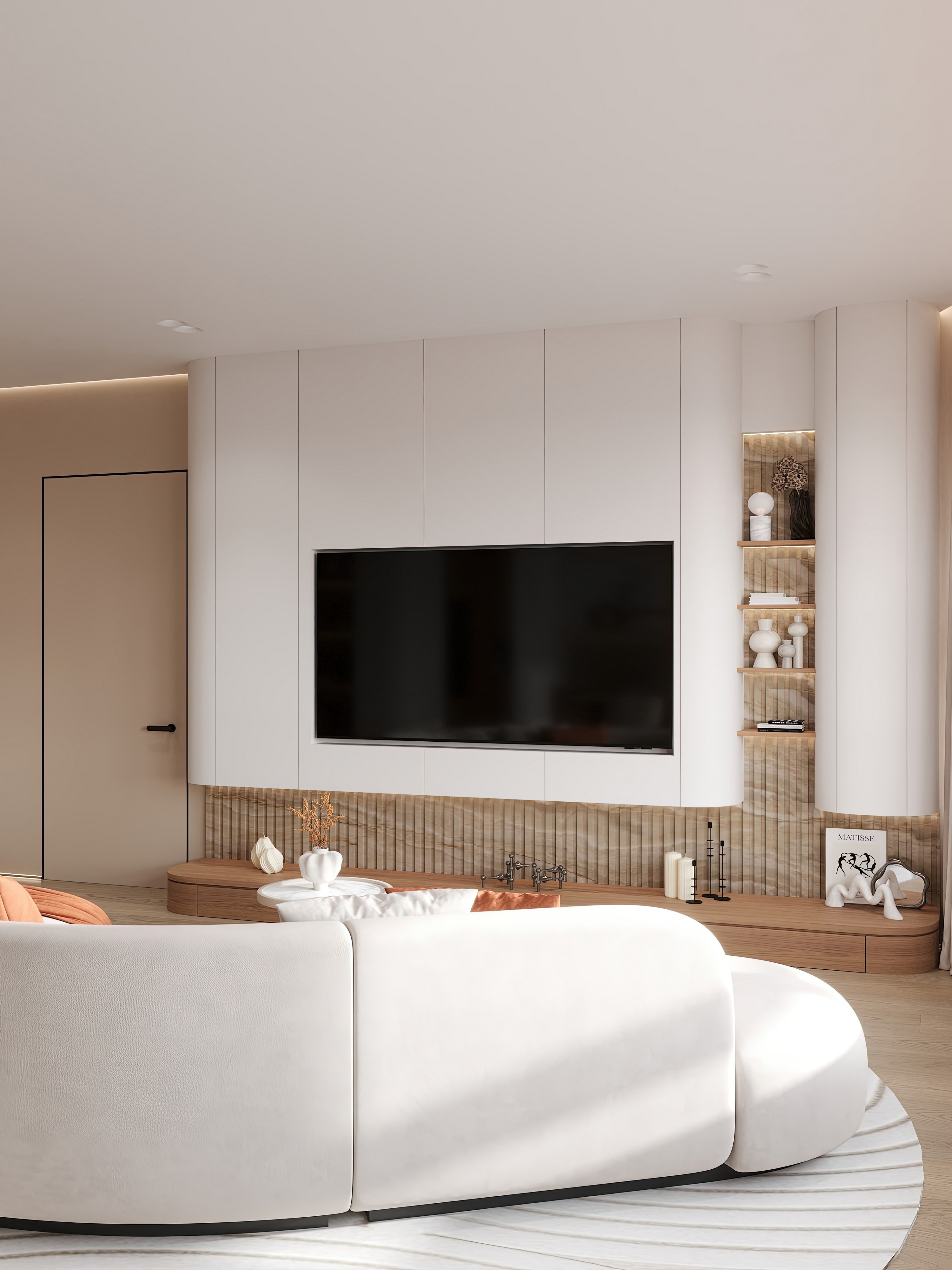 Дизайн и ремонт квартиры в ЖК Эмеральд в Москве - Сияние форм