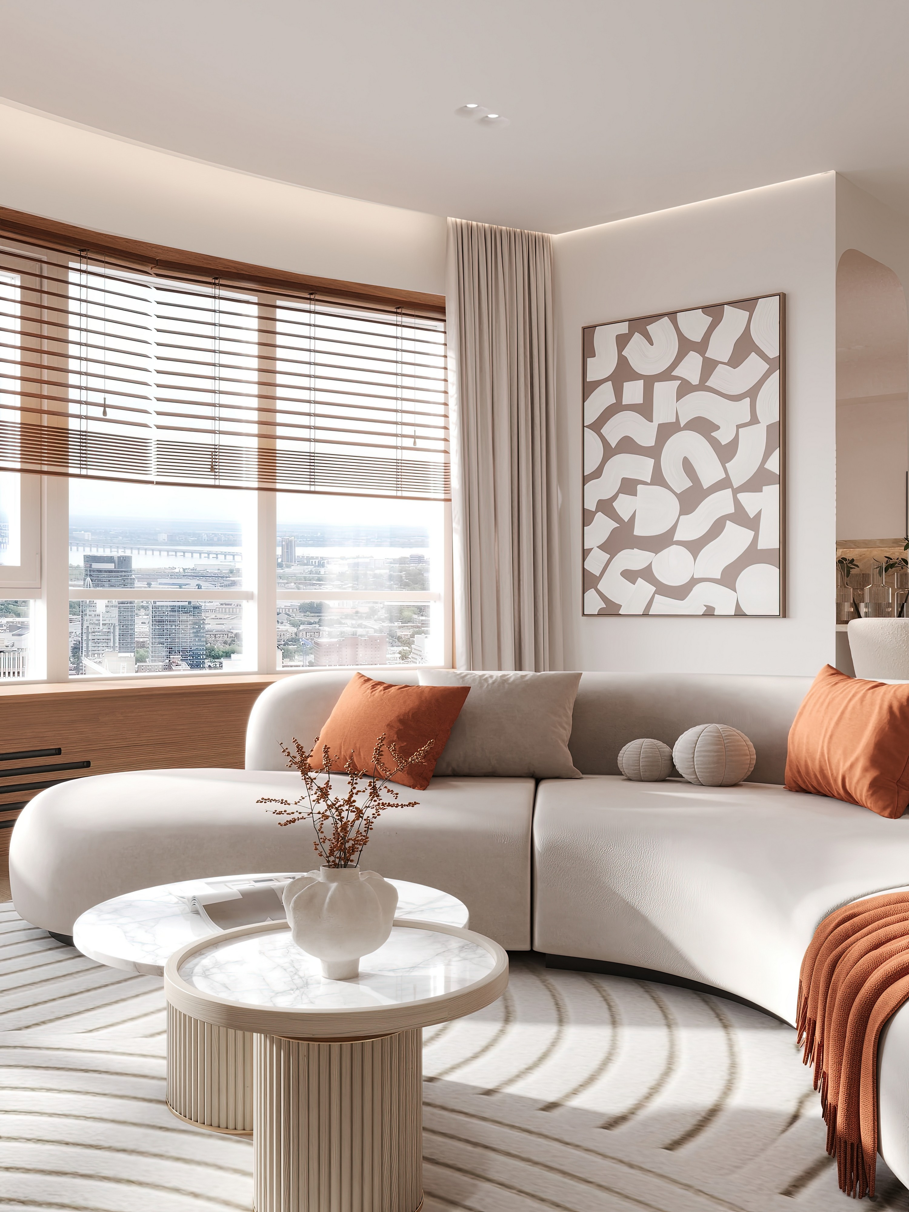 Дизайн и ремонт квартиры в ЖК Эмеральд в Москве - Сияние форм