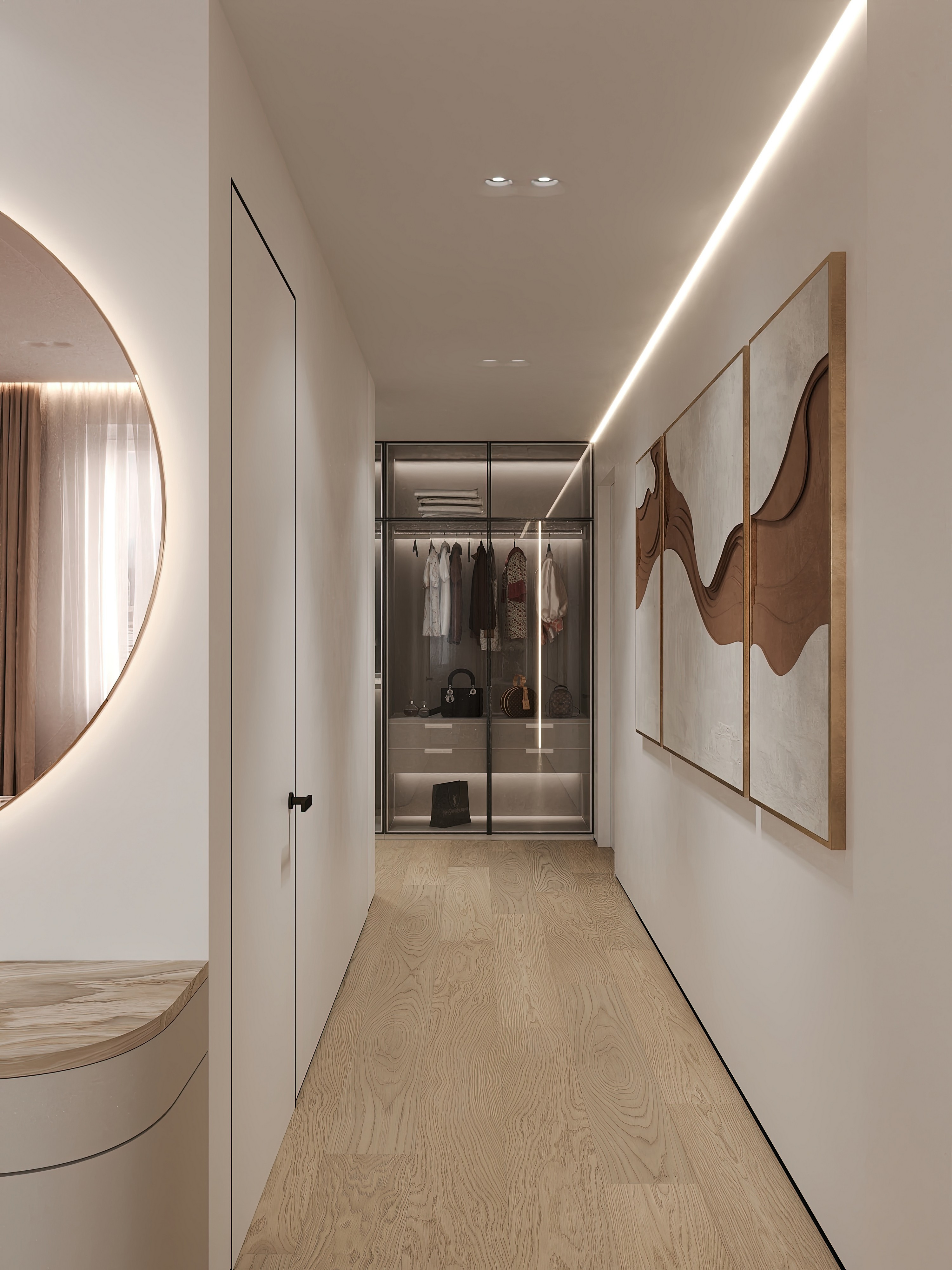 Дизайн и ремонт квартиры в ЖК Эмеральд в Москве - Сияние форм