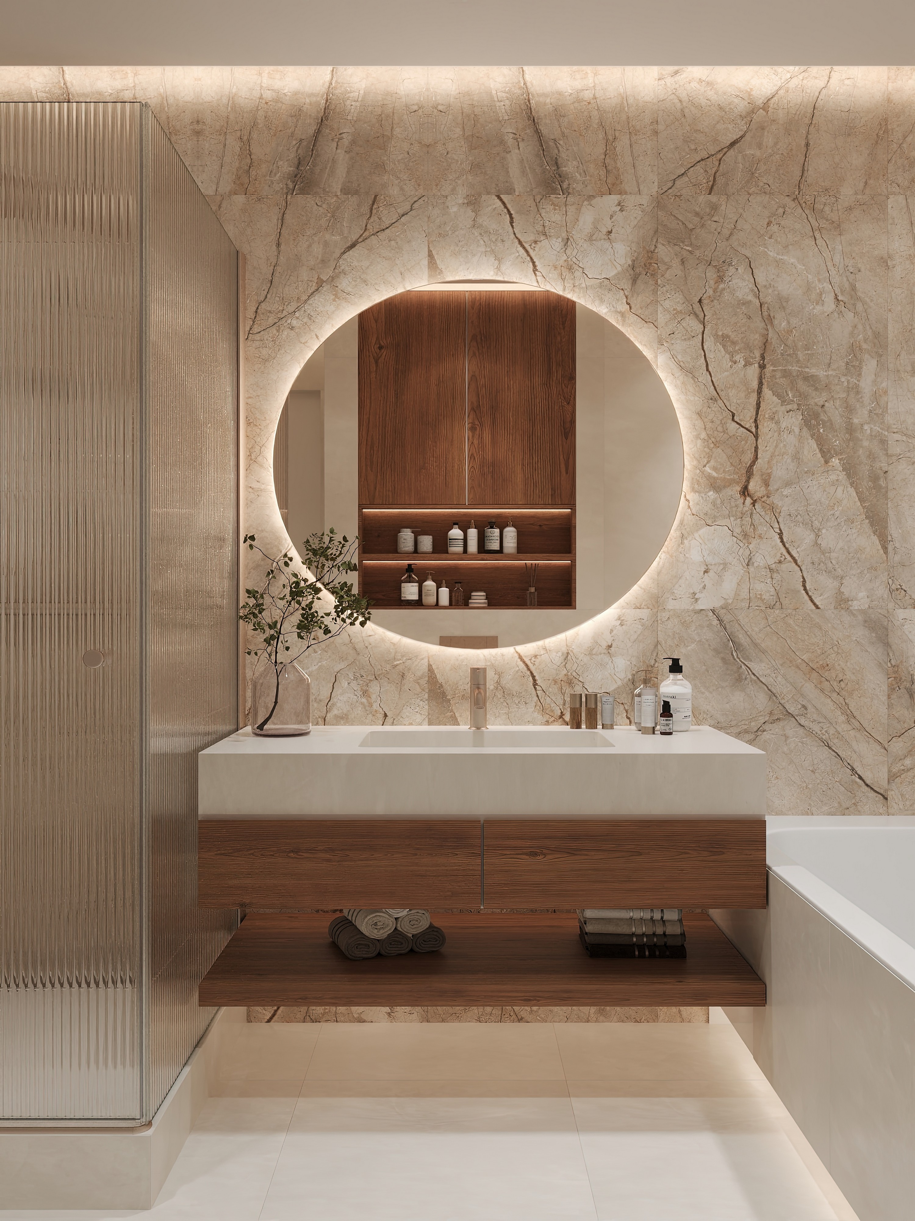 Дизайн и ремонт квартиры в ЖК Эмеральд в Москве - Сияние форм