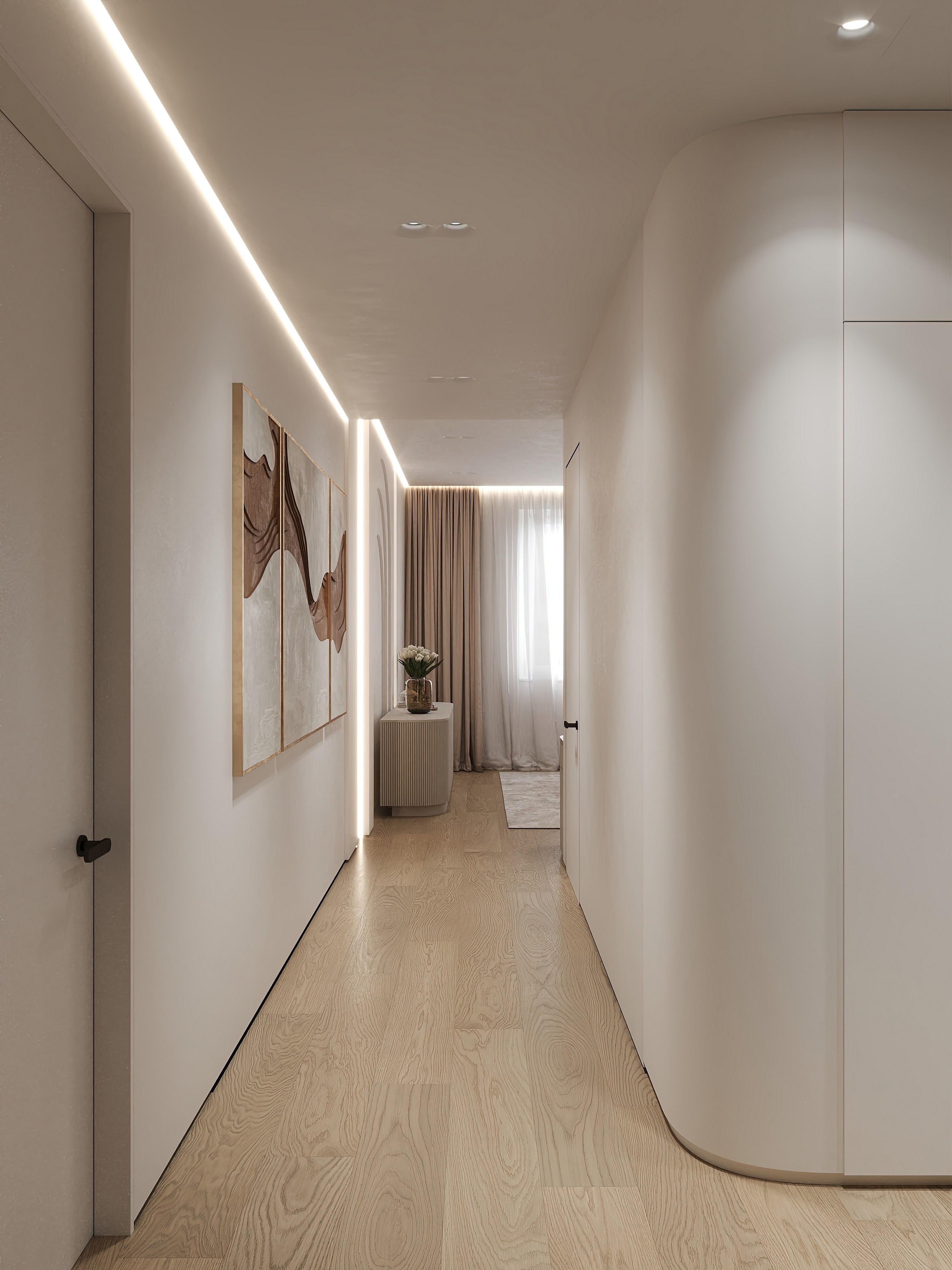 Дизайн и ремонт квартиры в ЖК Эмеральд в Москве - Сияние форм