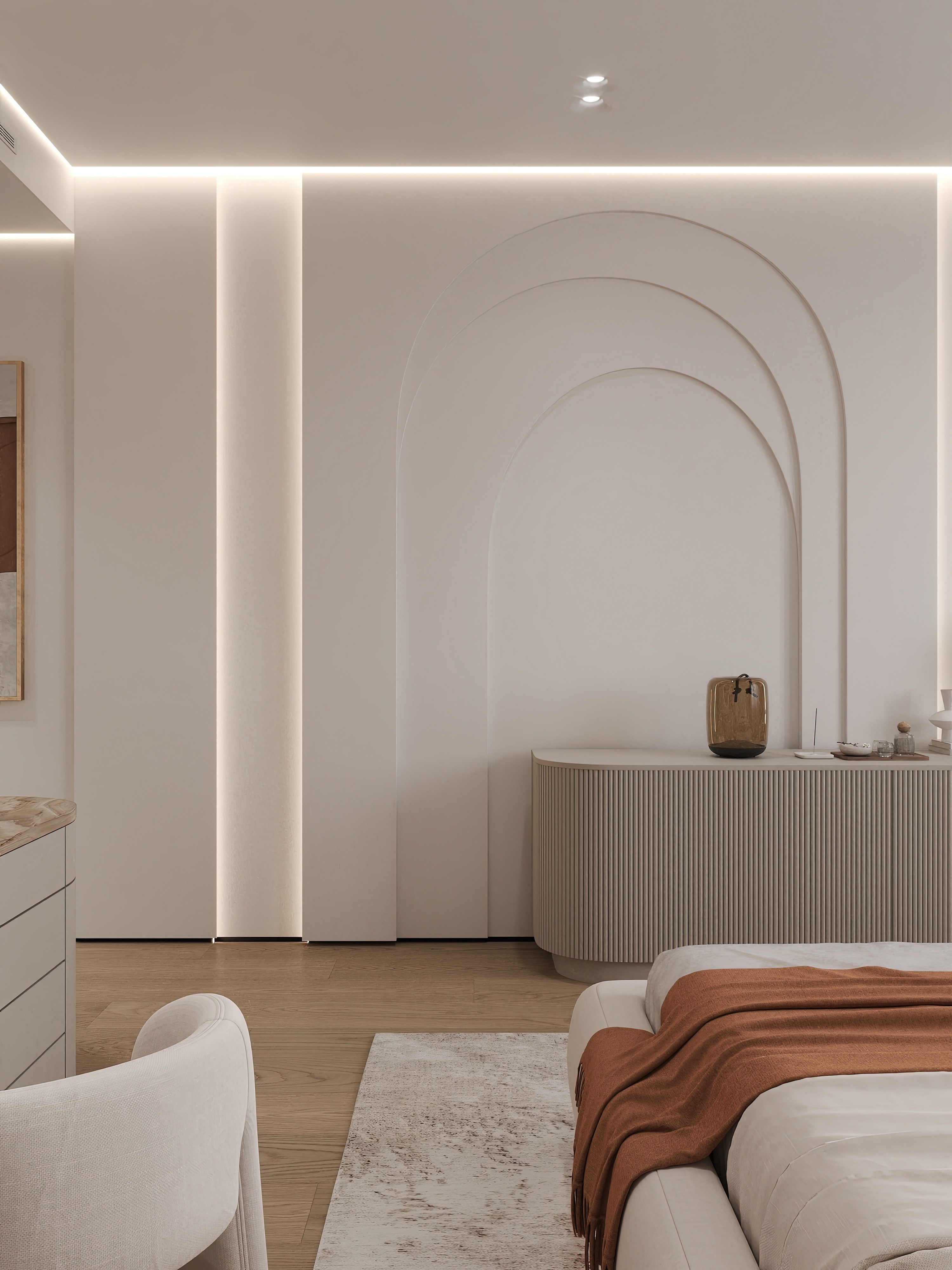 Дизайн и ремонт квартиры в ЖК Эмеральд в Москве - Сияние форм