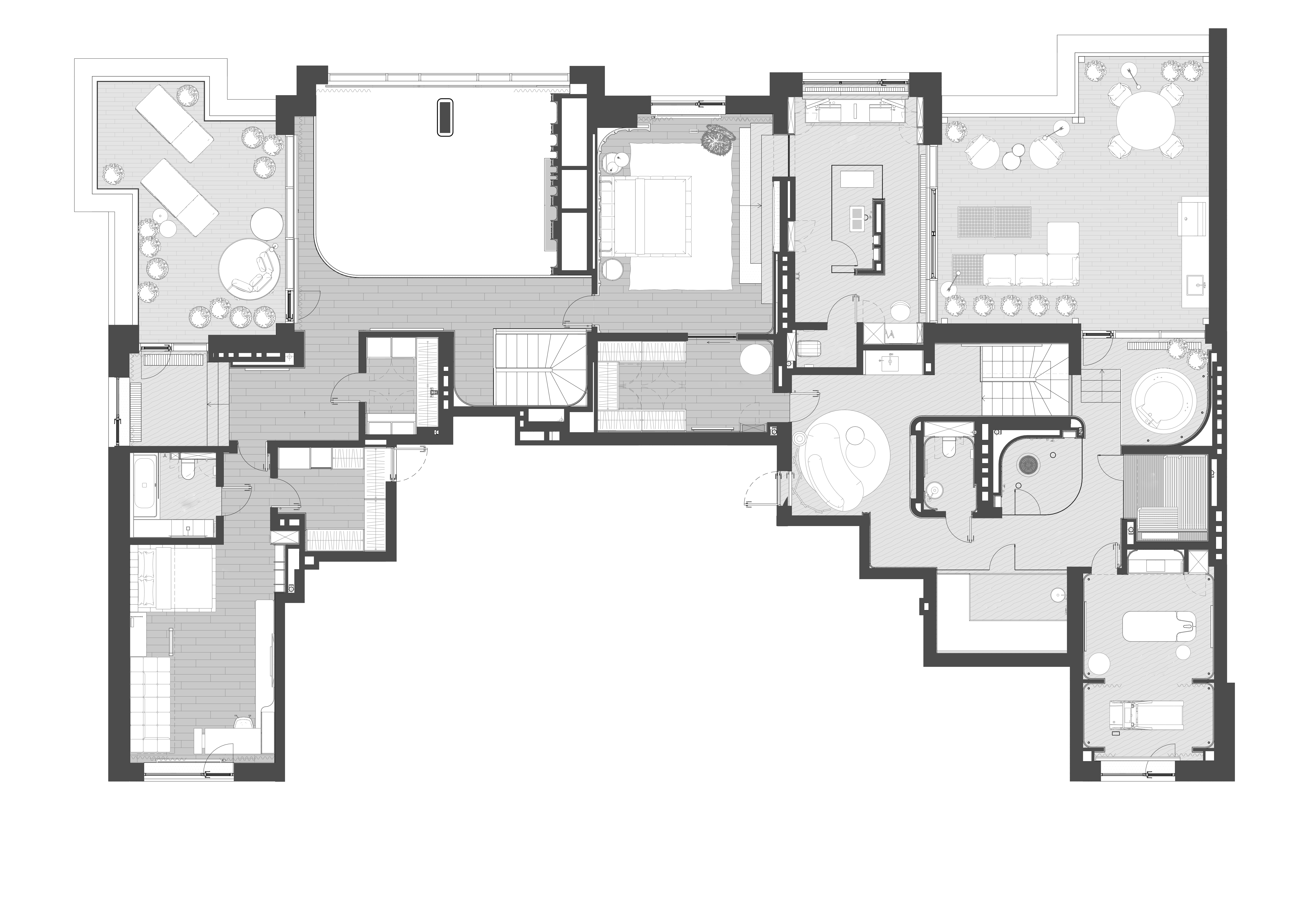ДВУХУРОВНЕВЫЙ ПЕНТХАУС ПЛОЩАДЬЮ 624 М.КВ.