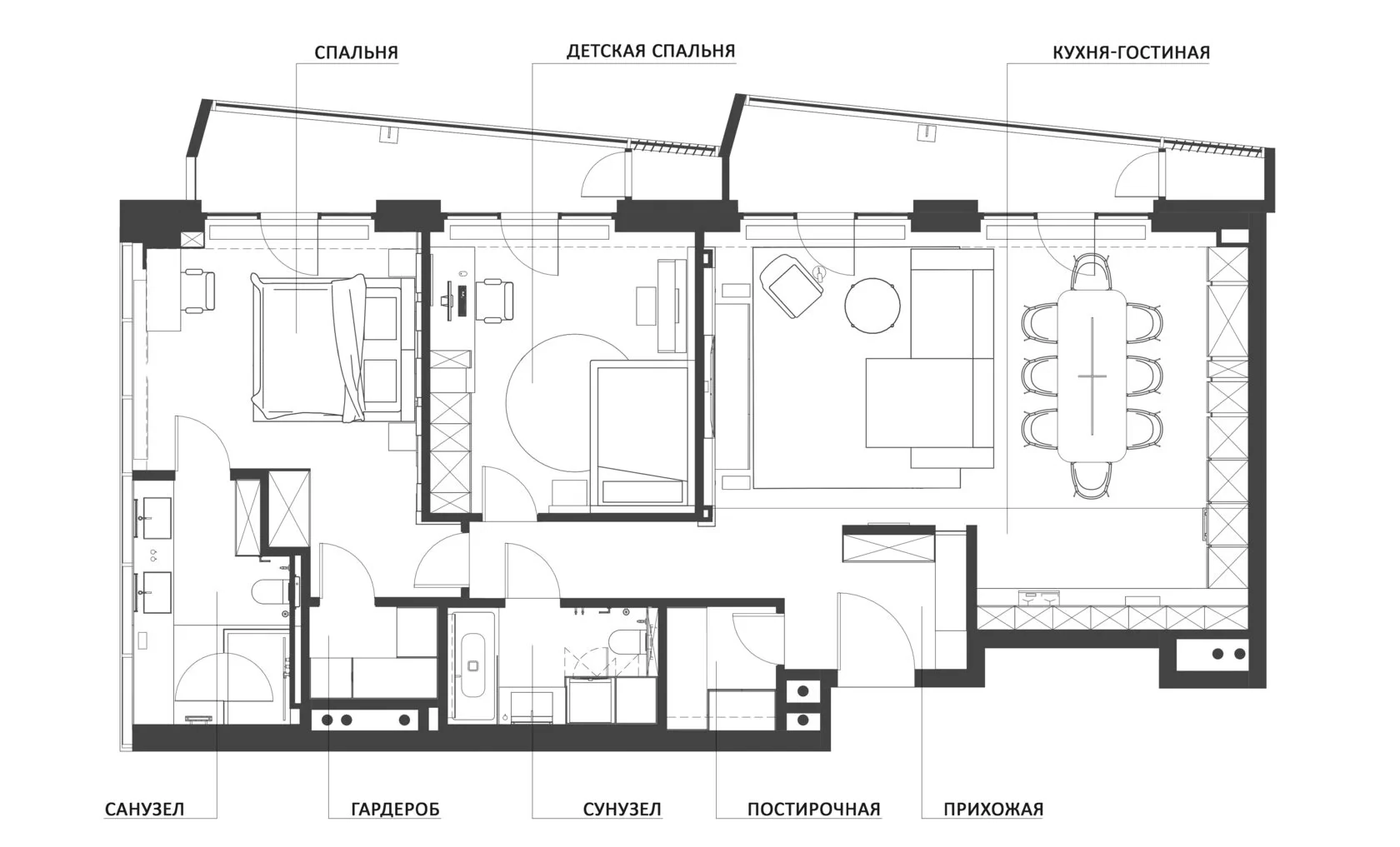 SOBYFLAT - ТРЁХКОМНАТНАЯ КВАРТИРА В МОСКВЕ