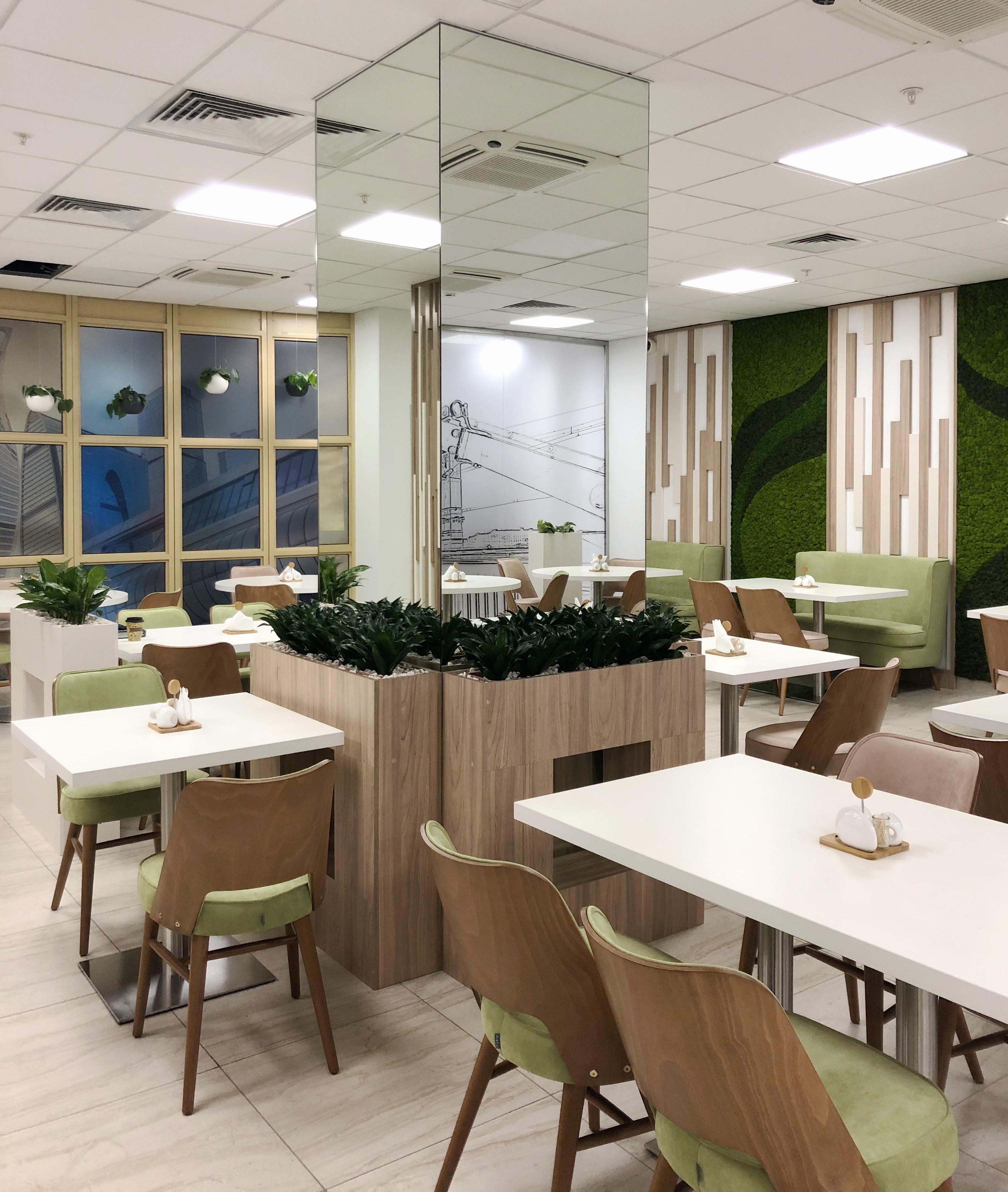 Декорирование столовой в офисном центре