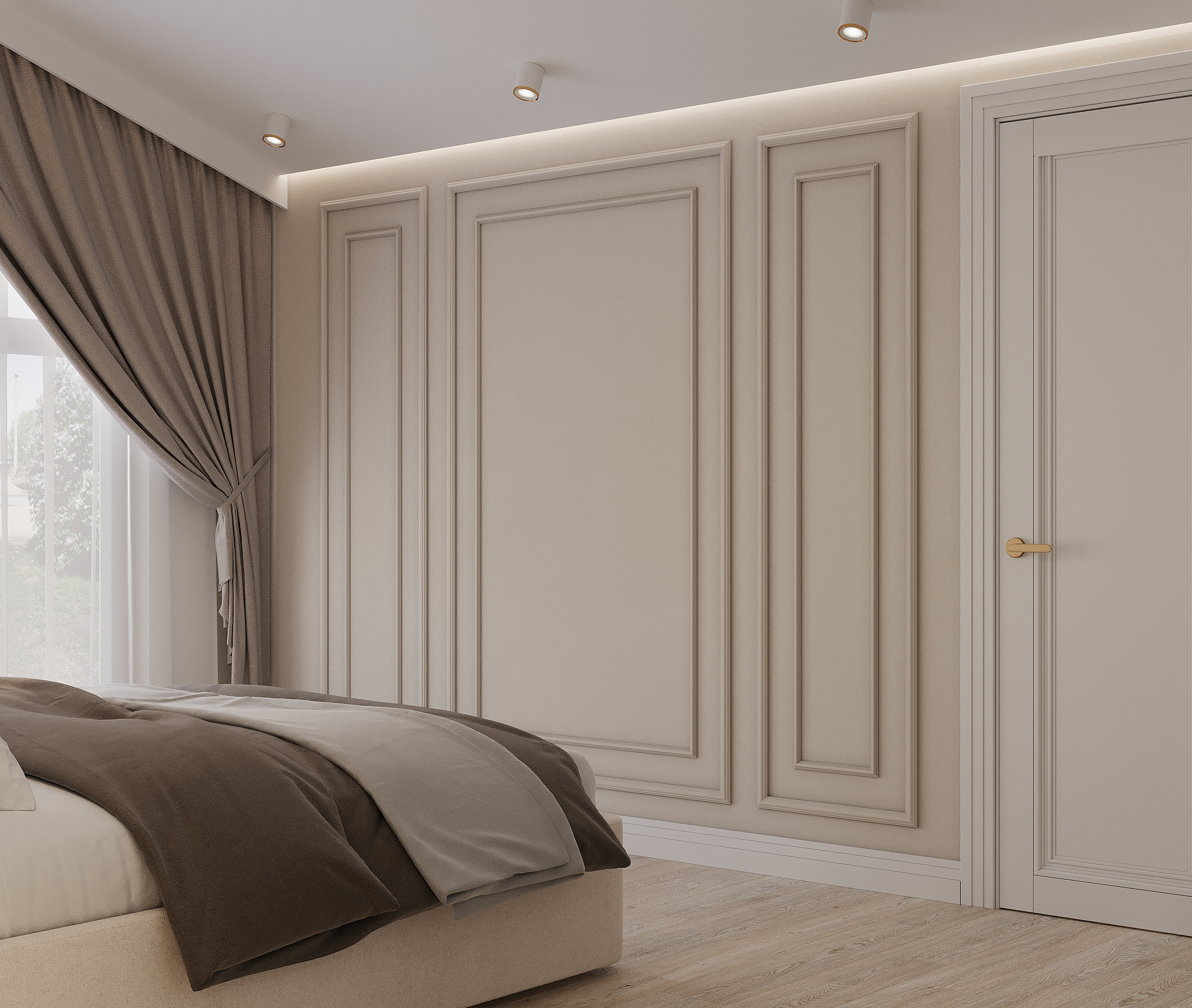 спальня в доме в Рыбацком