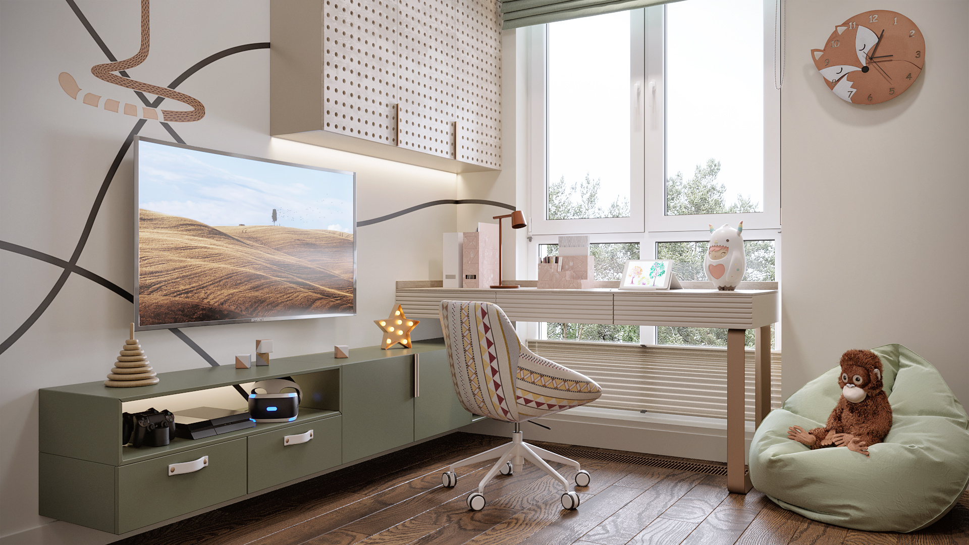 Письменный стол возле окна