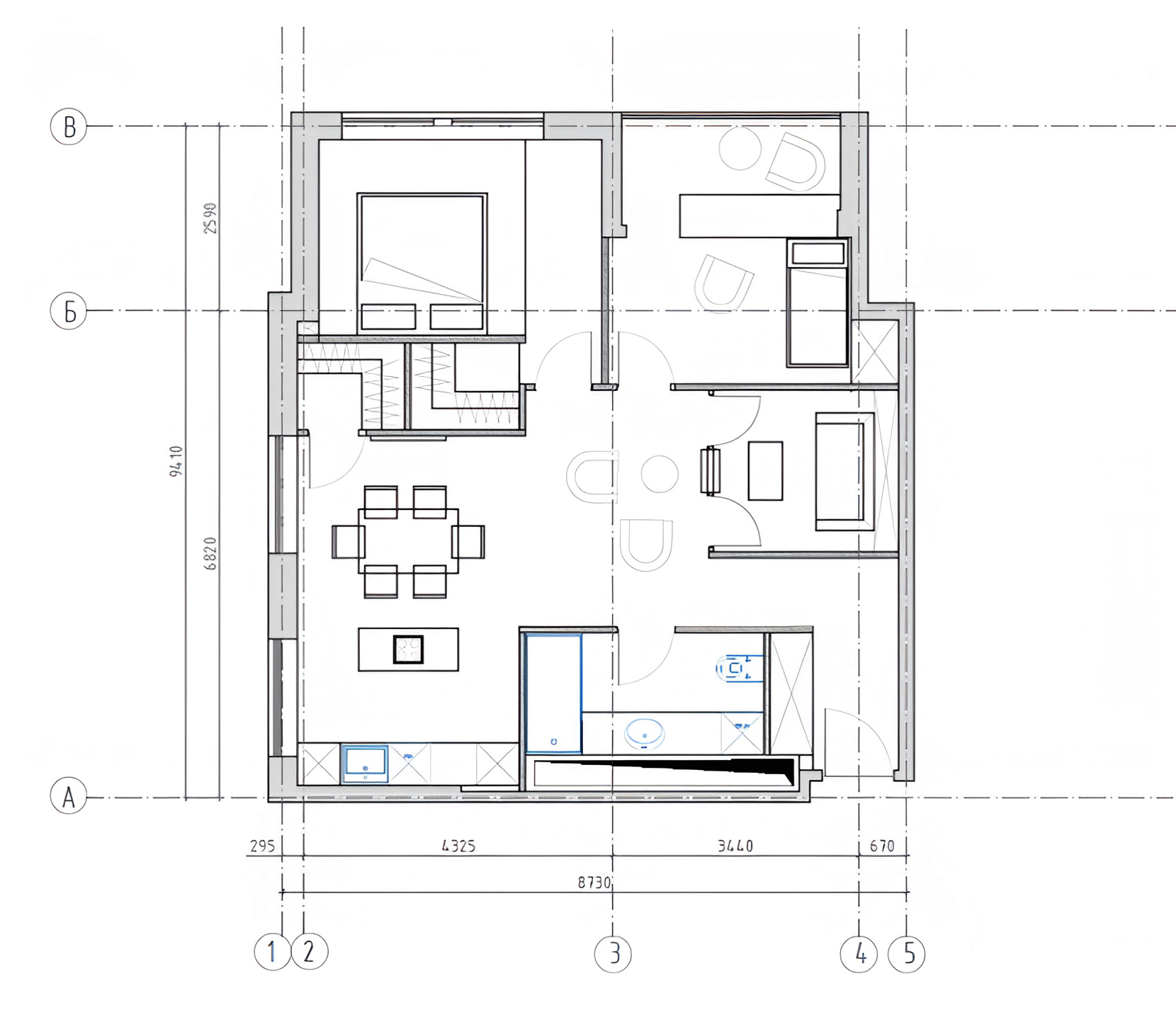 Современная квартира в ЖК Савеловском сити