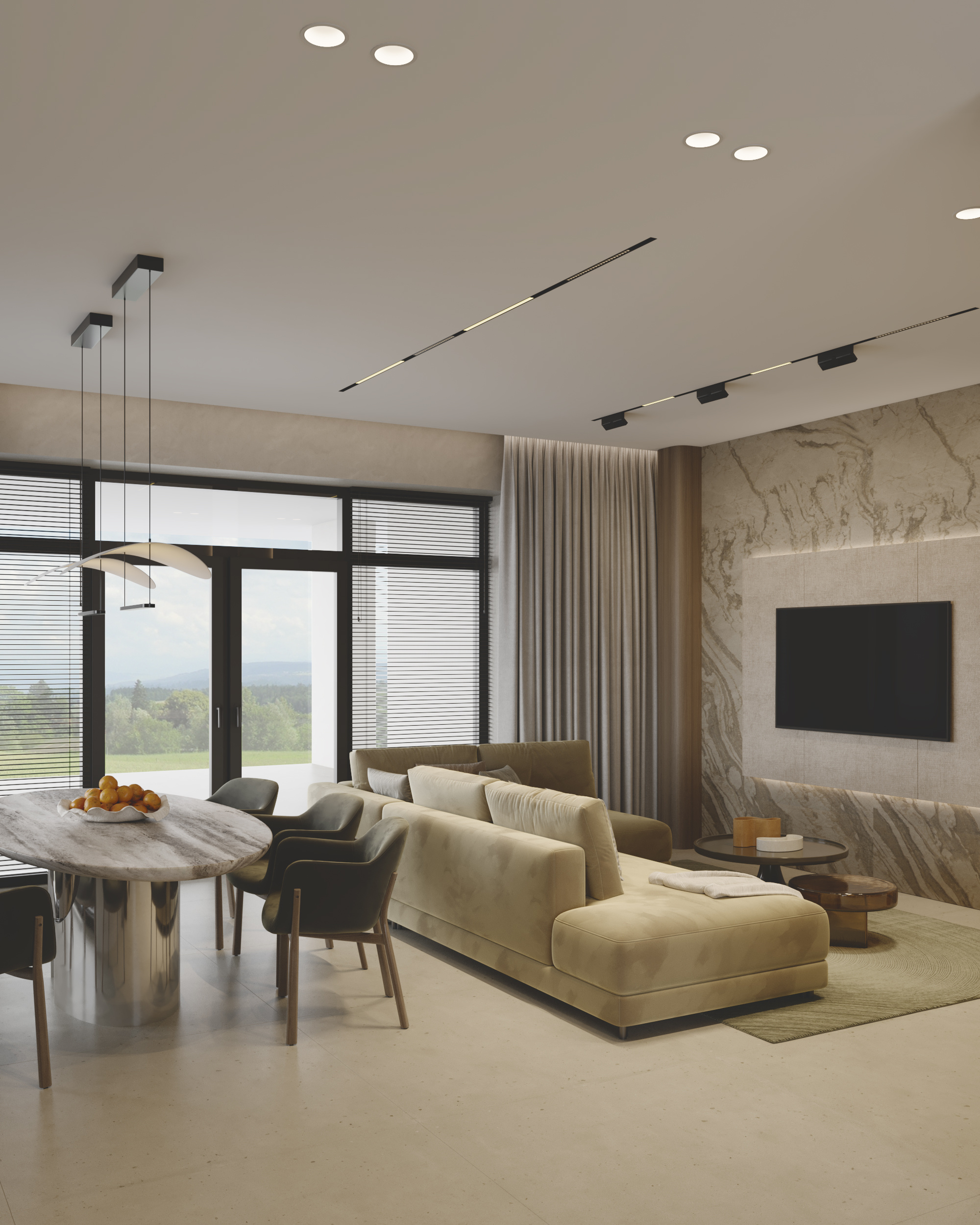 Кухня-гостиная в доме