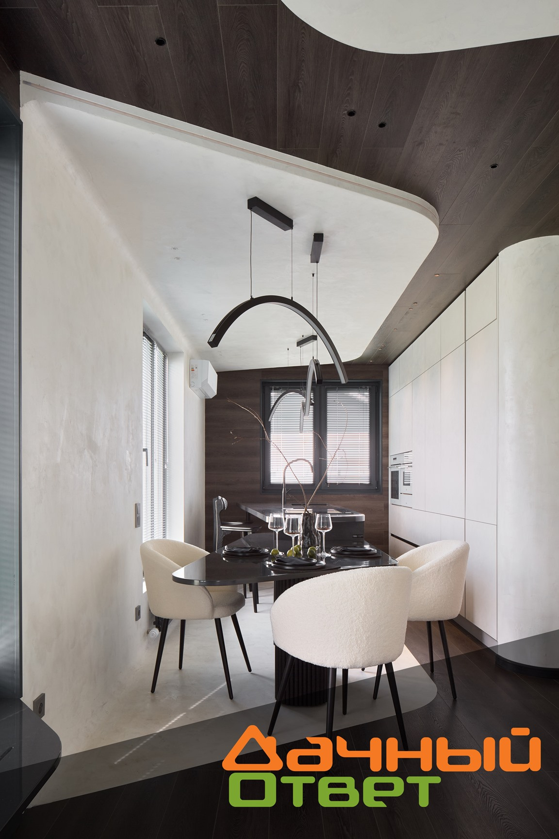 Обложка проекта: Дачный ответ. кухня-гостиная в бизнес-классе